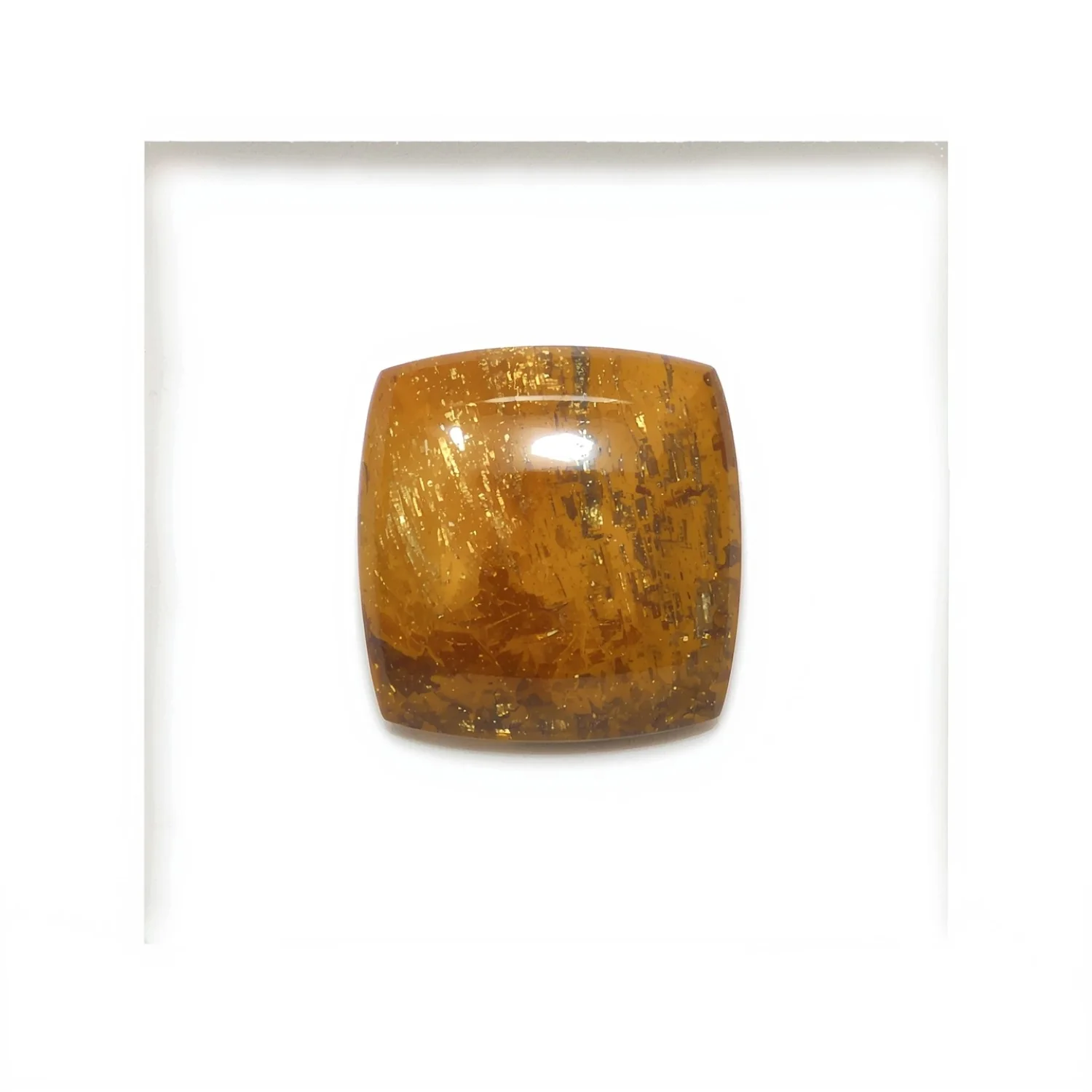 Sun Stone 1PC Small 7x7 MM Square Cabochon Blue Brilliant semi Precious Precious Gemstone - Image 2