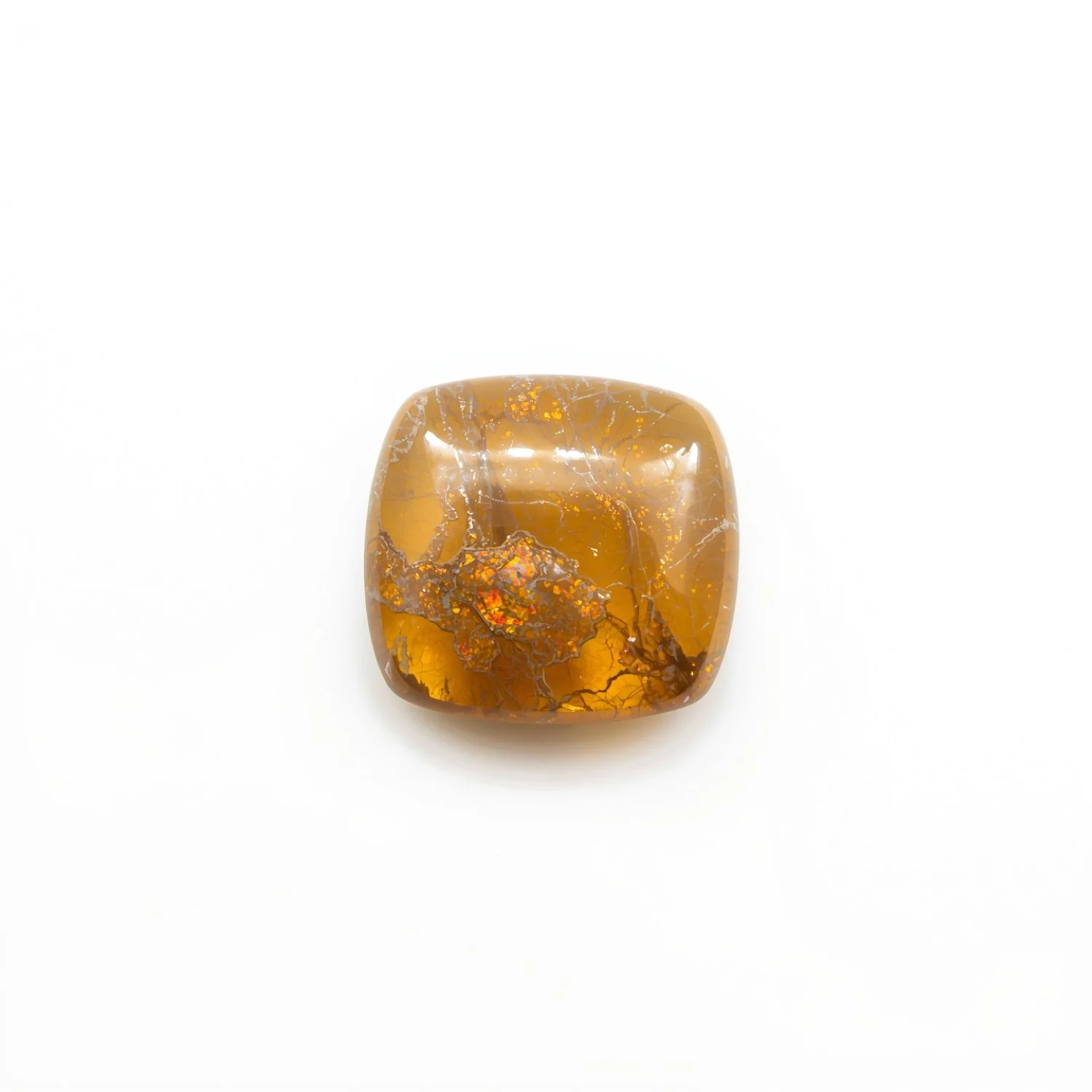 Sun Stone 1PC Small 8x8 MM Cushion Cabochon Blue Genuine semi Precious Loose Gems