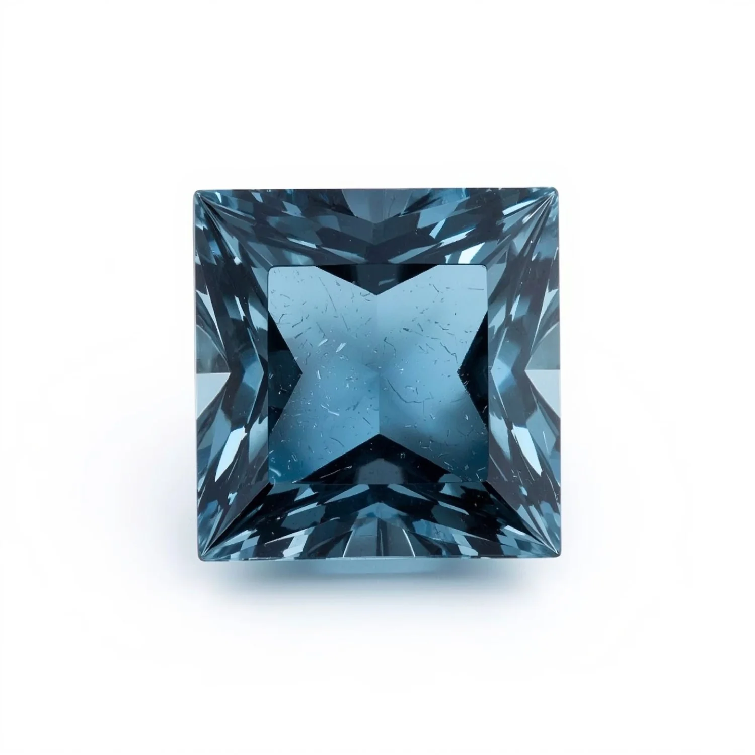 Swiss Blue Topaz 1PC Chunky 16x16 MM Square Faceted Blue Pure Semi Precious Loose Gemstones