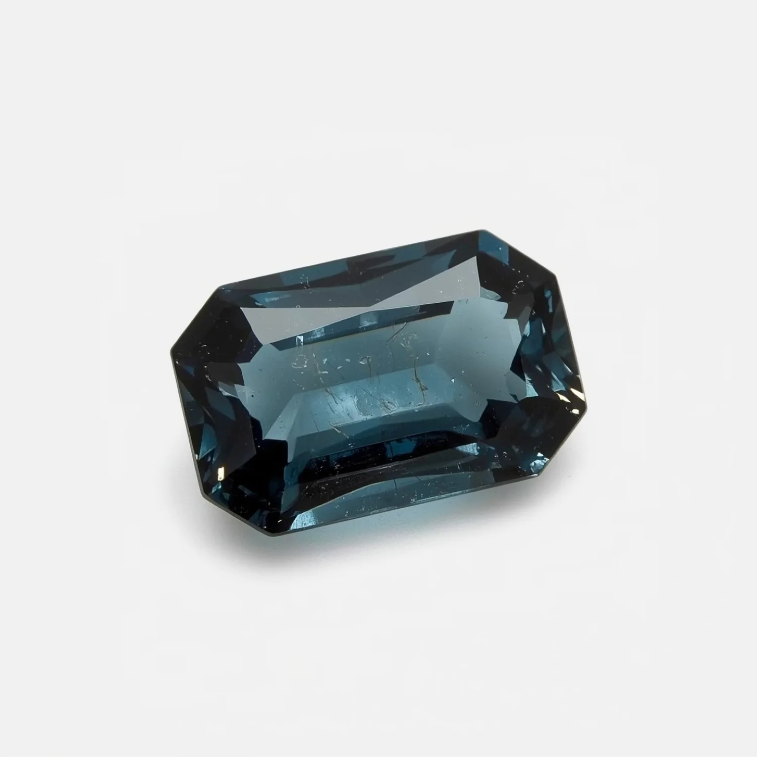 Swiss Blue Topaz 1PC Medium 8x10 MM Emerald Faceted Blue Natural Semi Precious Loose Gemstone - Image 2
