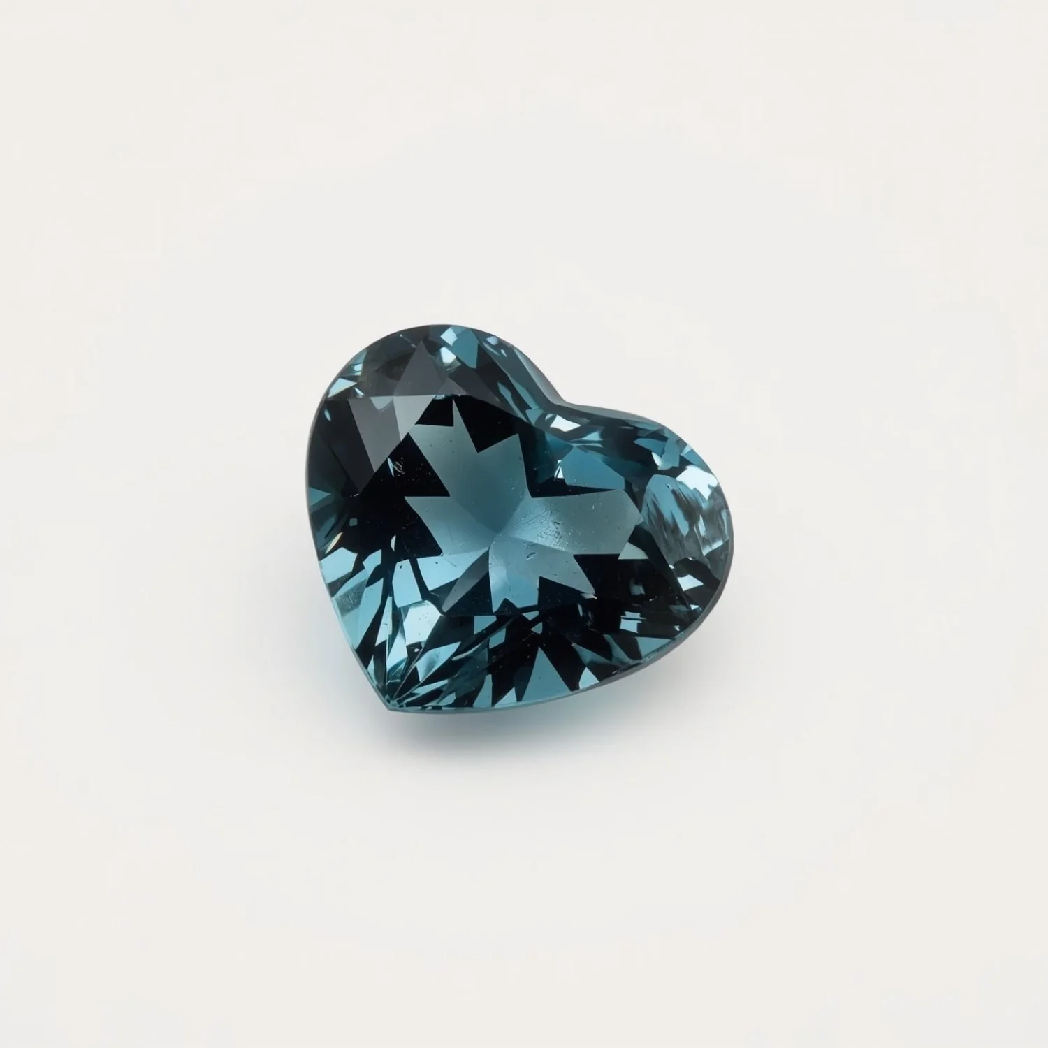 Swiss Blue Topaz 1PC Small 7x7 MM Heart Faceted Blue Splendid Semi Precious Loose Gemstone - Image 2