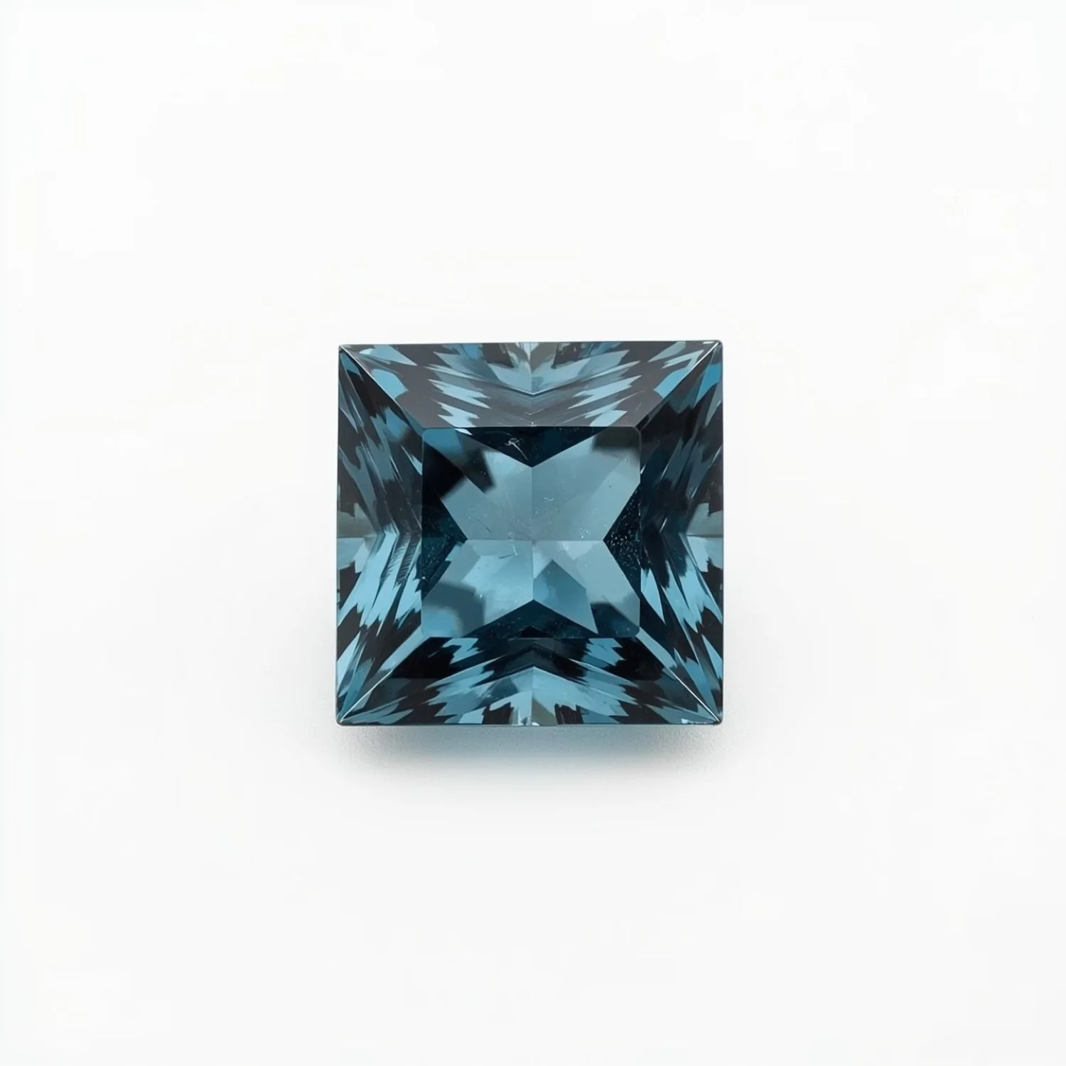 Swiss Blue Topaz 1PC Small 7x7 MM Square Faceted Blue Splendid Semi Precious Loose Gemstone