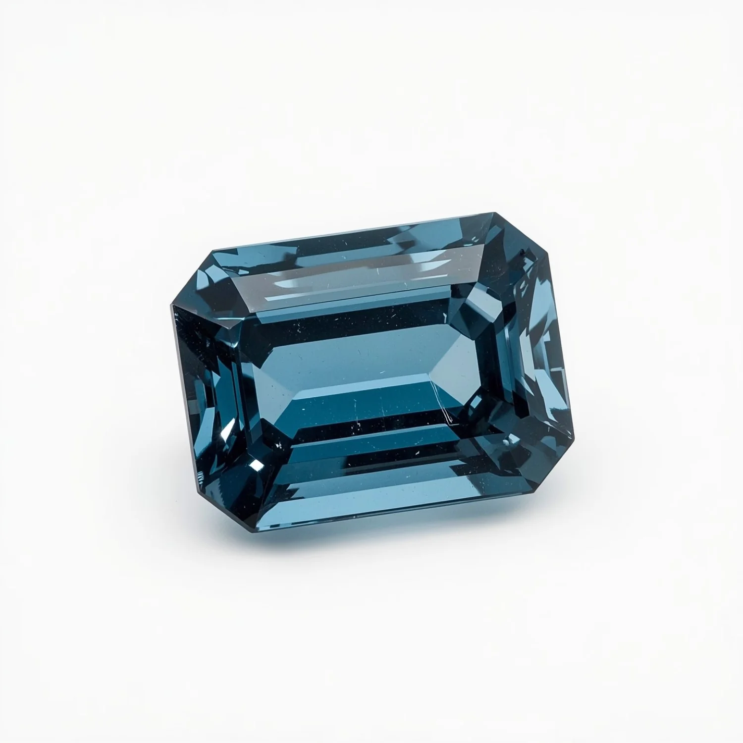 Swiss Blue Topaz 1PC Small 7x9 MM Emerald Faceted Blue Fine Semi Precious Gems - Image 2