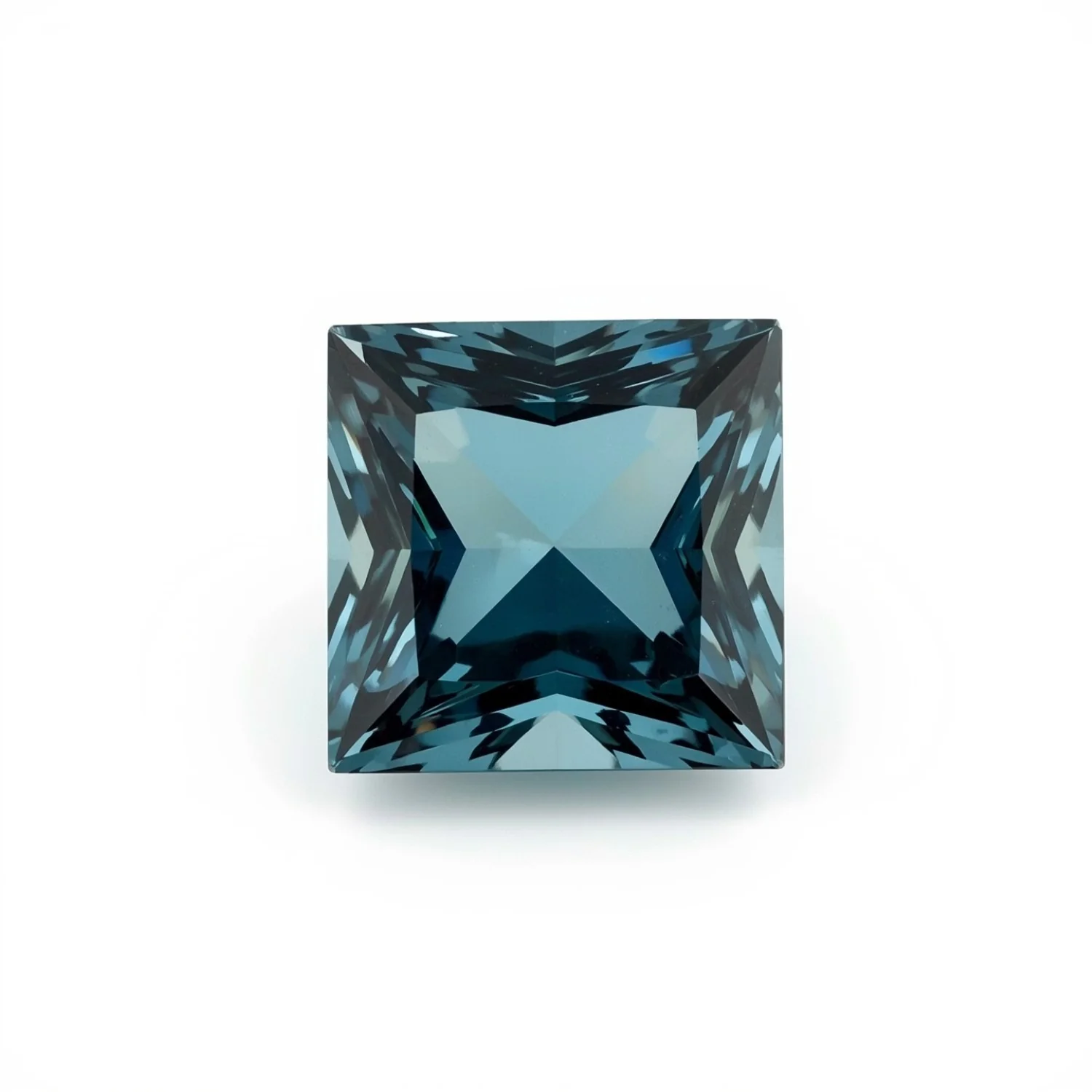 Swiss Blue Topaz 1PC Tiny 6x6 MM Square Faceted Blue Polished Semi Precious Loose Gems