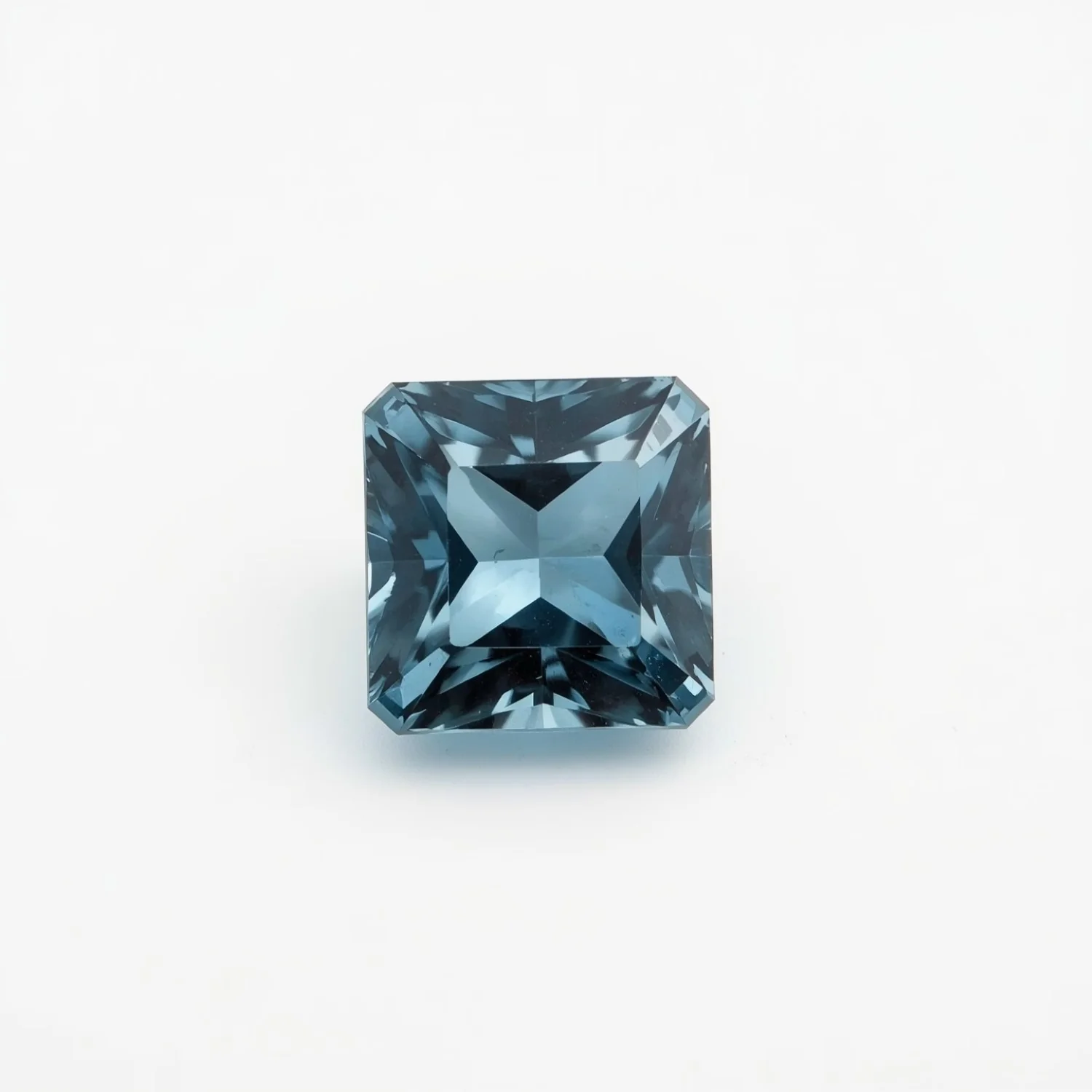 Swiss Blue Topaz 1PC Tiny 6x6 MM Square Faceted Blue Polished Semi Precious Loose Gems - Image 2