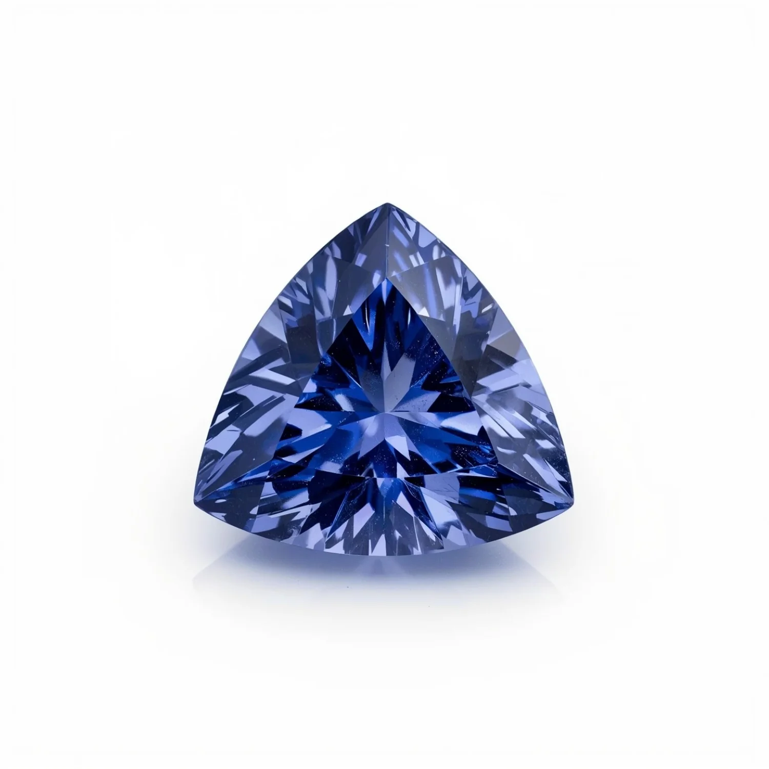 Tanzanite 1PC Medium 9x9 MM Triangle Faceted Blue Lustrous Semi Precious Loose Gemstone - Image 2
