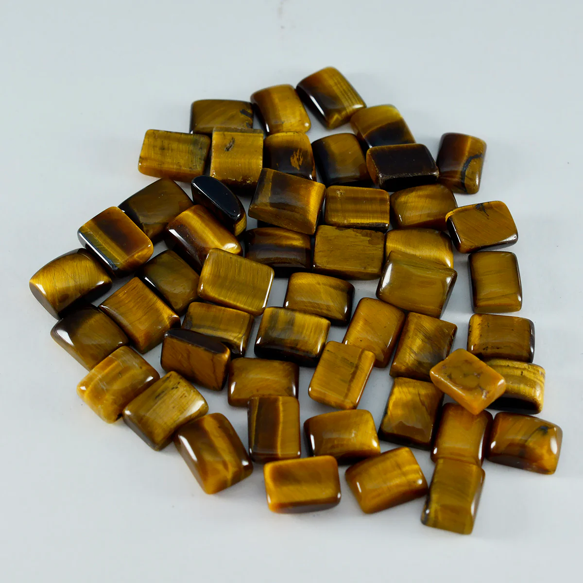 Tiger Eye 10PC Tiny 4x6 MM Emerald Cabochon Brown Pure semi Precious Loose Gemstones - Image 4