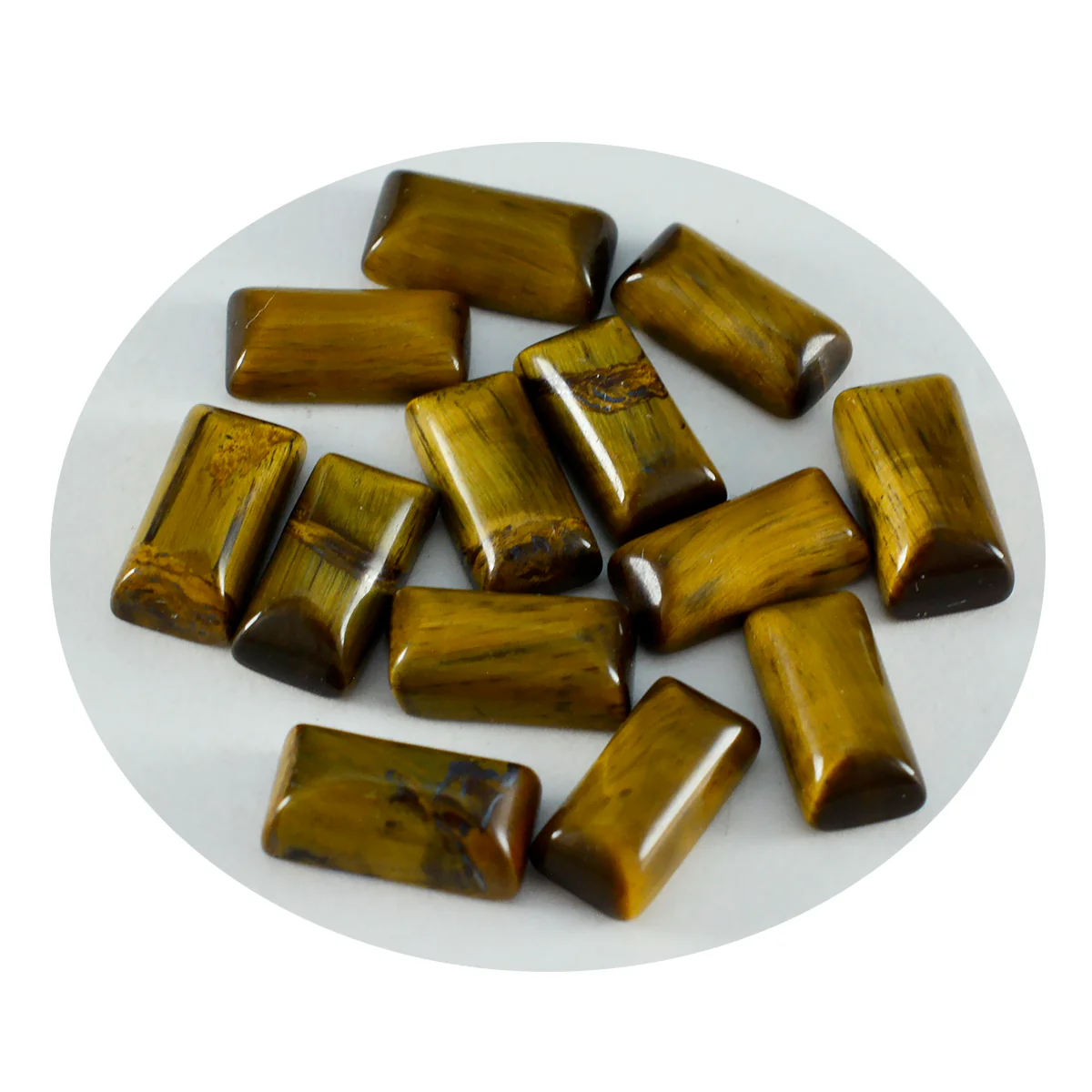 Tiger Eye 10PC Tiny 4x8 MM Baguette Cabochon Brown Fine semi Precious Loose Gemstone