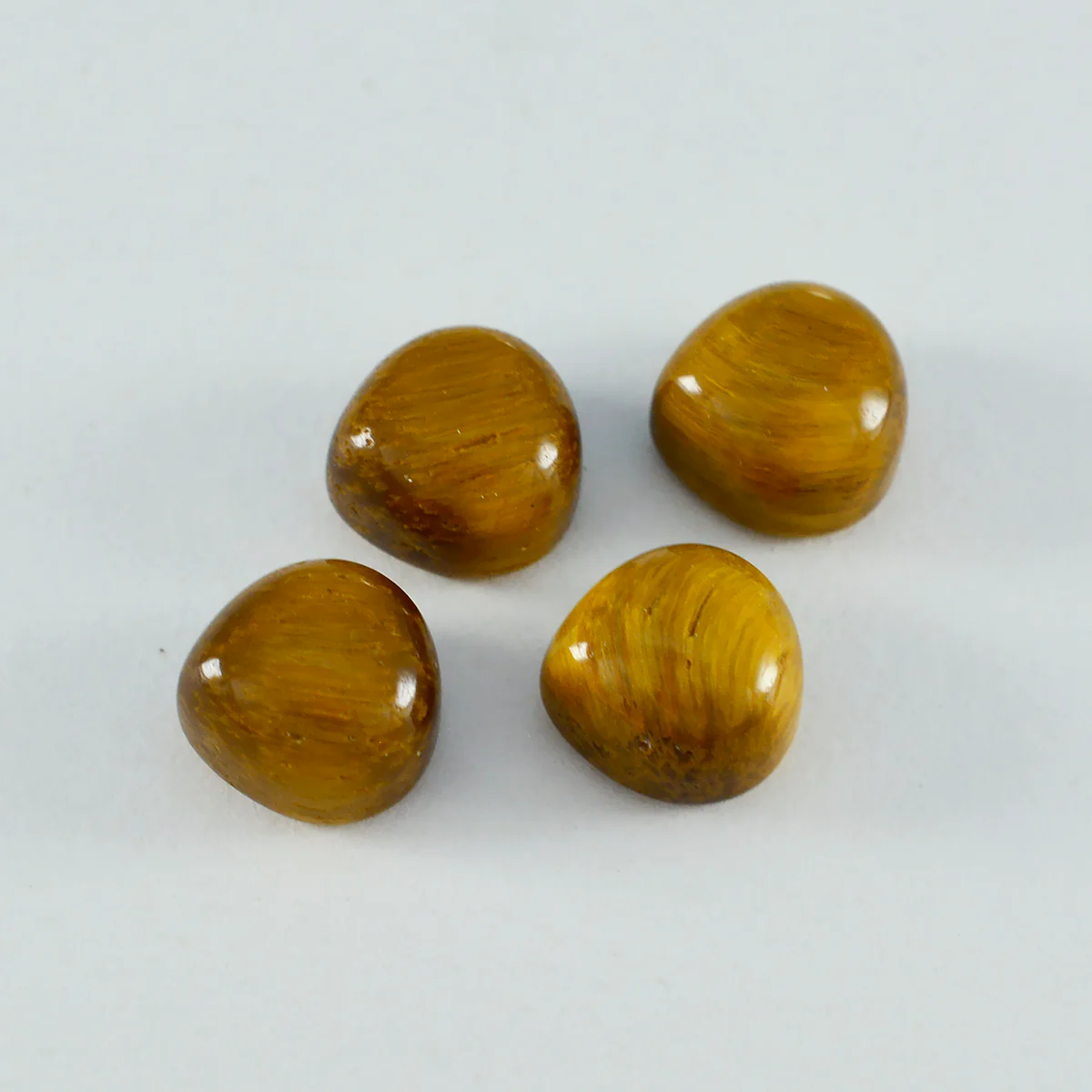 Tiger Eye 1PC Large 10x10 MM Heart Cabochon Brown Polished semi Precious Loose Gems - Image 3