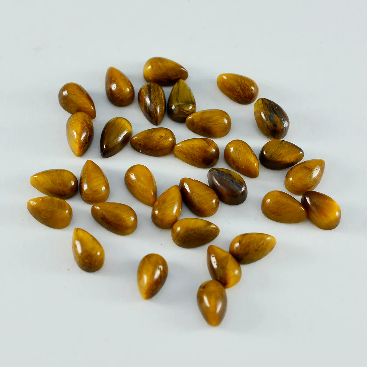 Tiger Eye 1PC Large 10x12 MM Pear Cabochon Brown Splendid semi Precious Loose Gemstone - Image 4