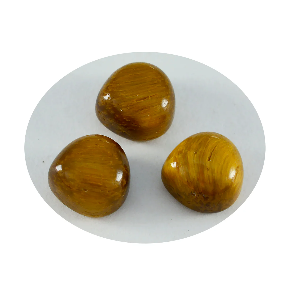 Tiger Eye 1PC Medium 9x9 MM Heart Cabochon Brown Sparkling semi Precious Gems - Image 2