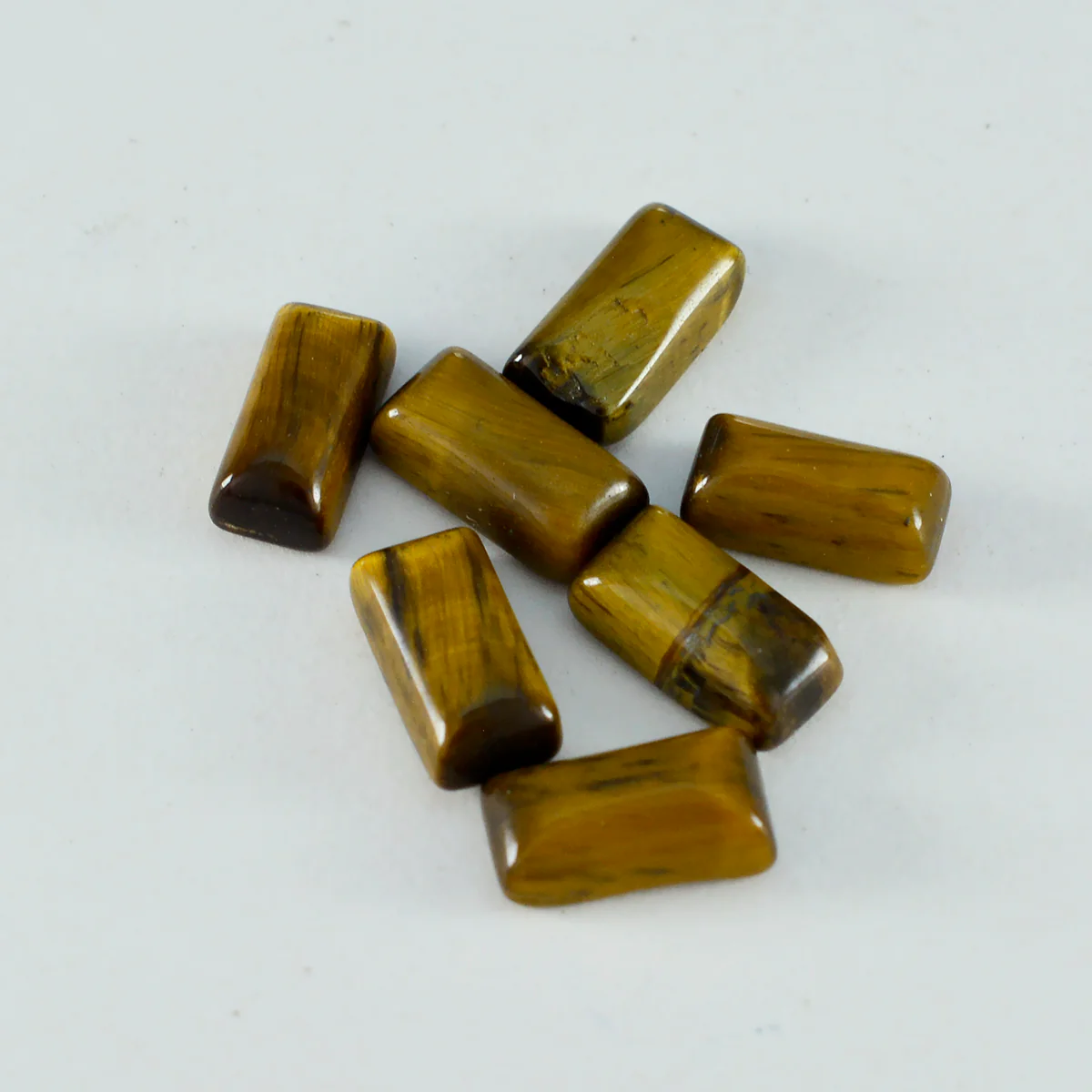 Tiger Eye 1PC Small 5x10 MM Baguette Cabochon Brown High-Quality semi Precious Loose Gemstones - Image 2