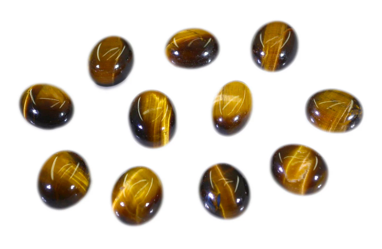 Tiger Eye 1PC Small 6x8 MM Oval Cabochon Brown Lustrous semi Precious Loose Gemstone - Image 2