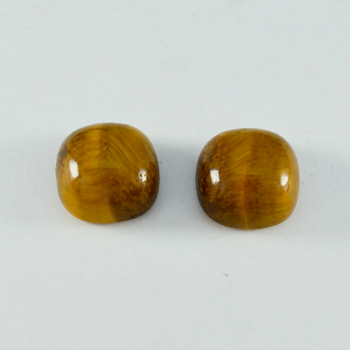 Tiger Eye 1PC Small 7x7 MM Cushion Cabochon Brown Luster semi Precious Loose Gemstones