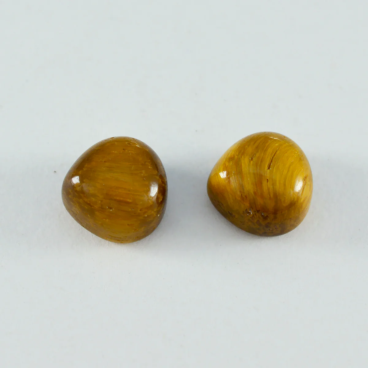 Tiger Eye 1PC Small 7x7 MM Heart Cabochon Brown Fiery semi Precious Semi Precious Gemstone