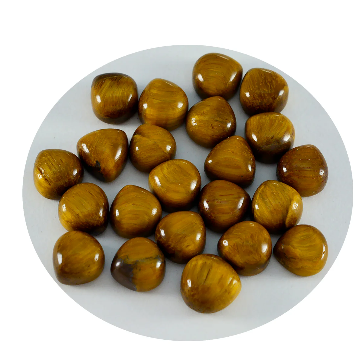 Tiger Eye 1PC Small 7x7 MM Heart Cabochon Brown Fiery semi Precious Semi Precious Gemstone - Image 2