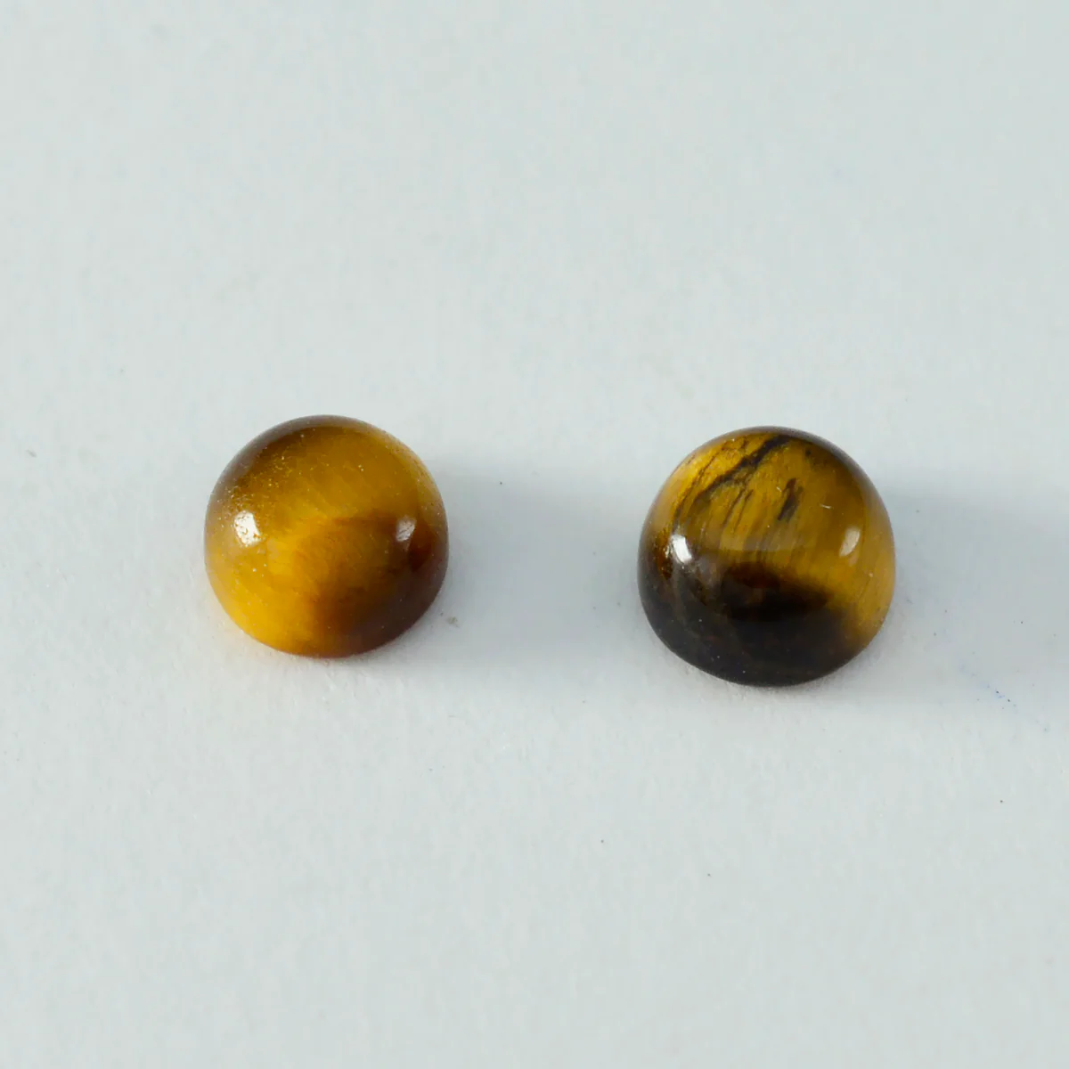 Tiger Eye 1PC Small 7x7 MM Round Cabochon Brown Pure semi Precious Loose Gemstones - Image 4