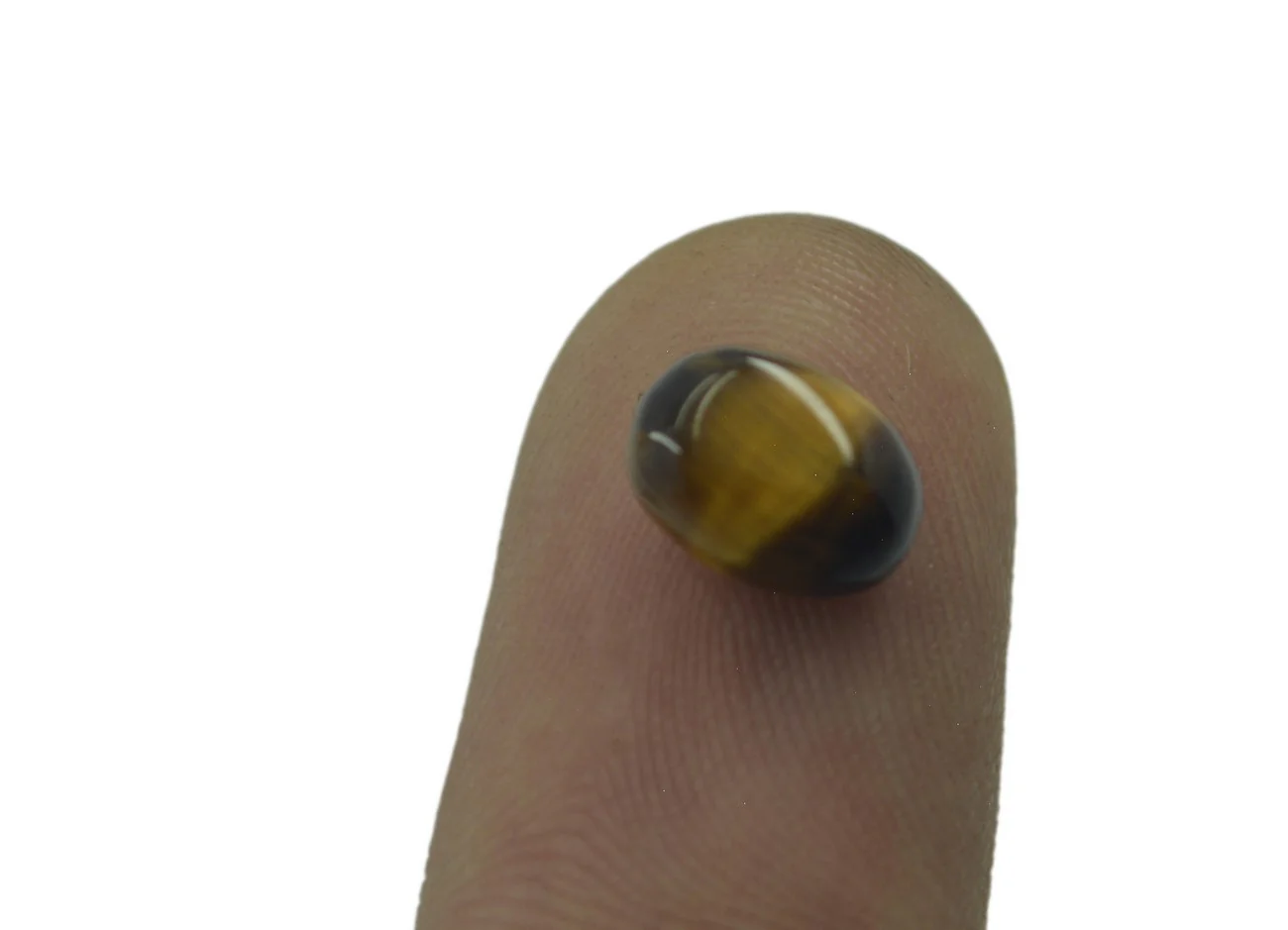 Tiger Eye 1PC Small 7x9 MM Oval Cabochon Brown Fine semi Precious Semi Precious Gemstone - Image 3
