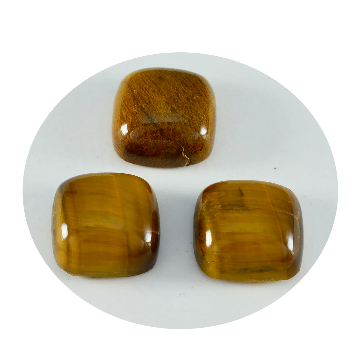 Tiger Eye 1PC Small 8x8 MM Cushion Cabochon Brown Lustrous semi Precious Semi Precious Gemstone - Image 2