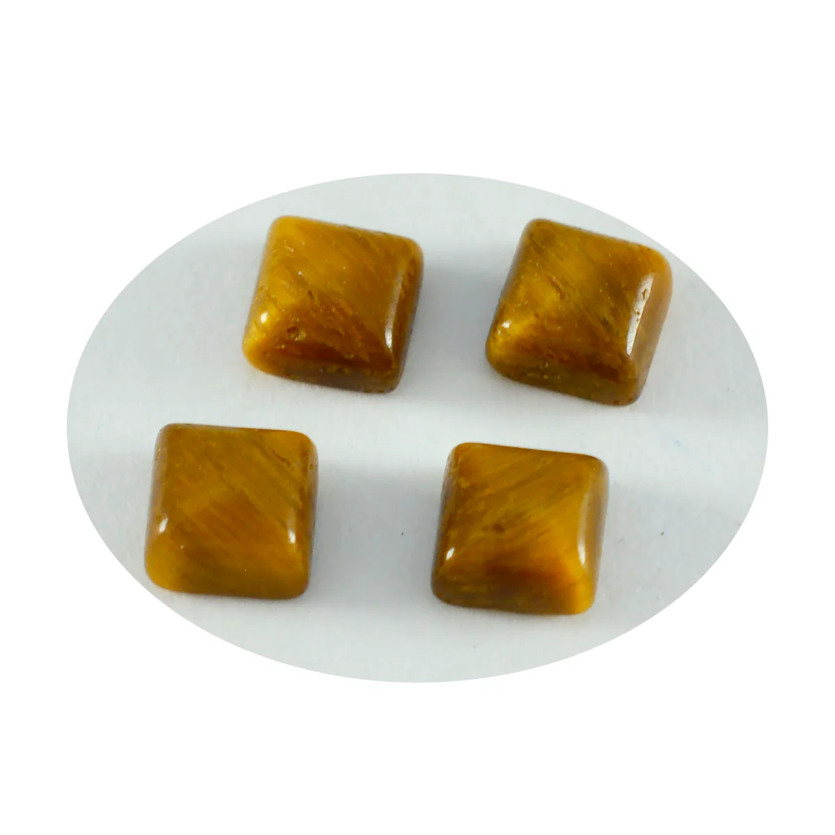 Tiger Eye 1PC Small 8x8 MM Square Cabochon Brown Genuine semi Precious Loose Gemstones - Image 2