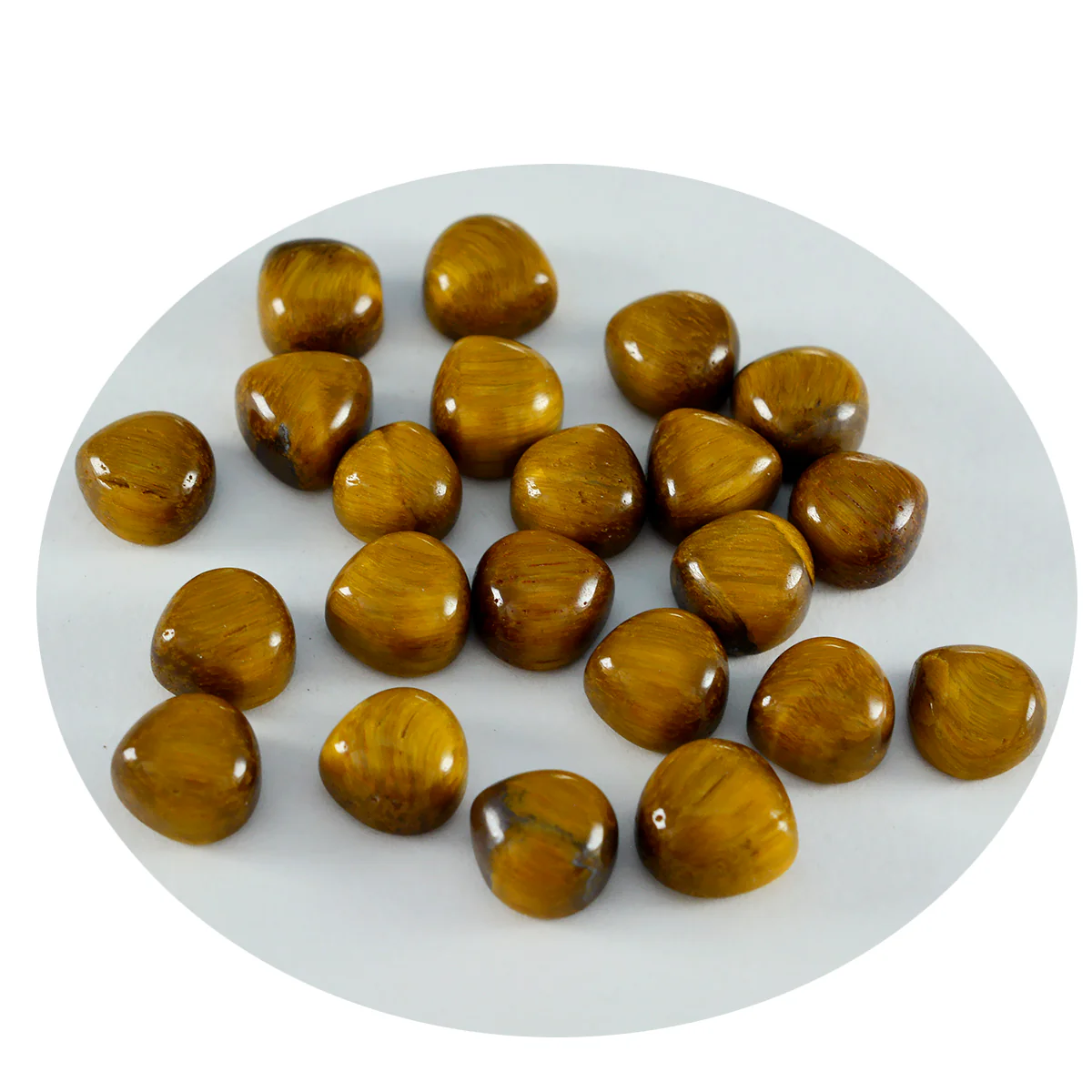 Tiger Eye 1PC Tiny 6x6 MM Heart Cabochon Brown Pure semi Precious Loose Gemstones - Image 2