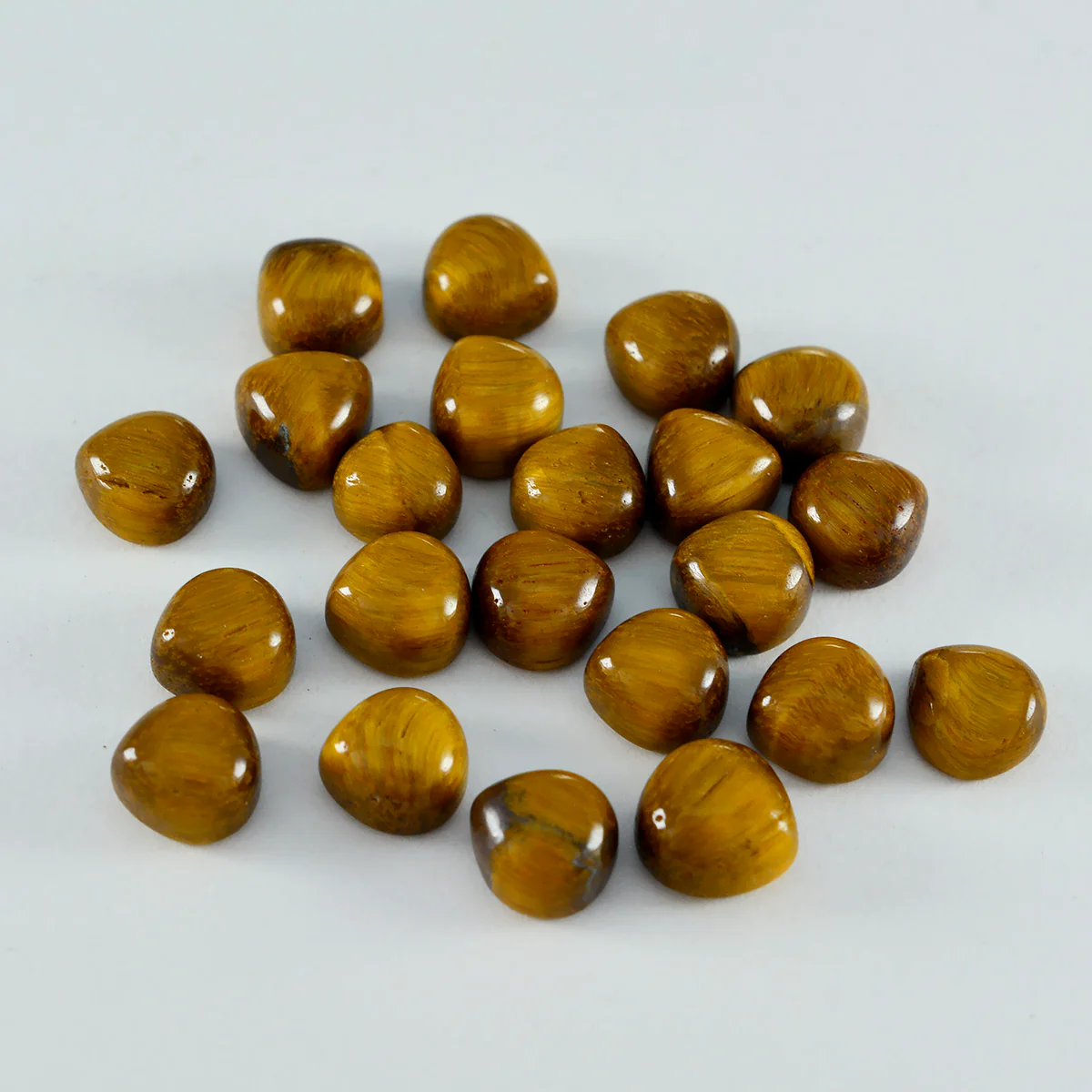 Tiger Eye 1PC Tiny 6x6 MM Heart Cabochon Brown Pure semi Precious Loose Gemstones - Image 3