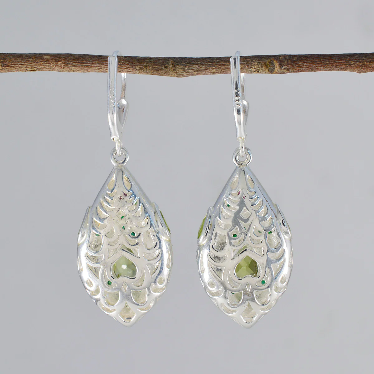Tourmaline Egyptian Evelyn multiple Dangle multicolor 925 Silver Earring - Image 2