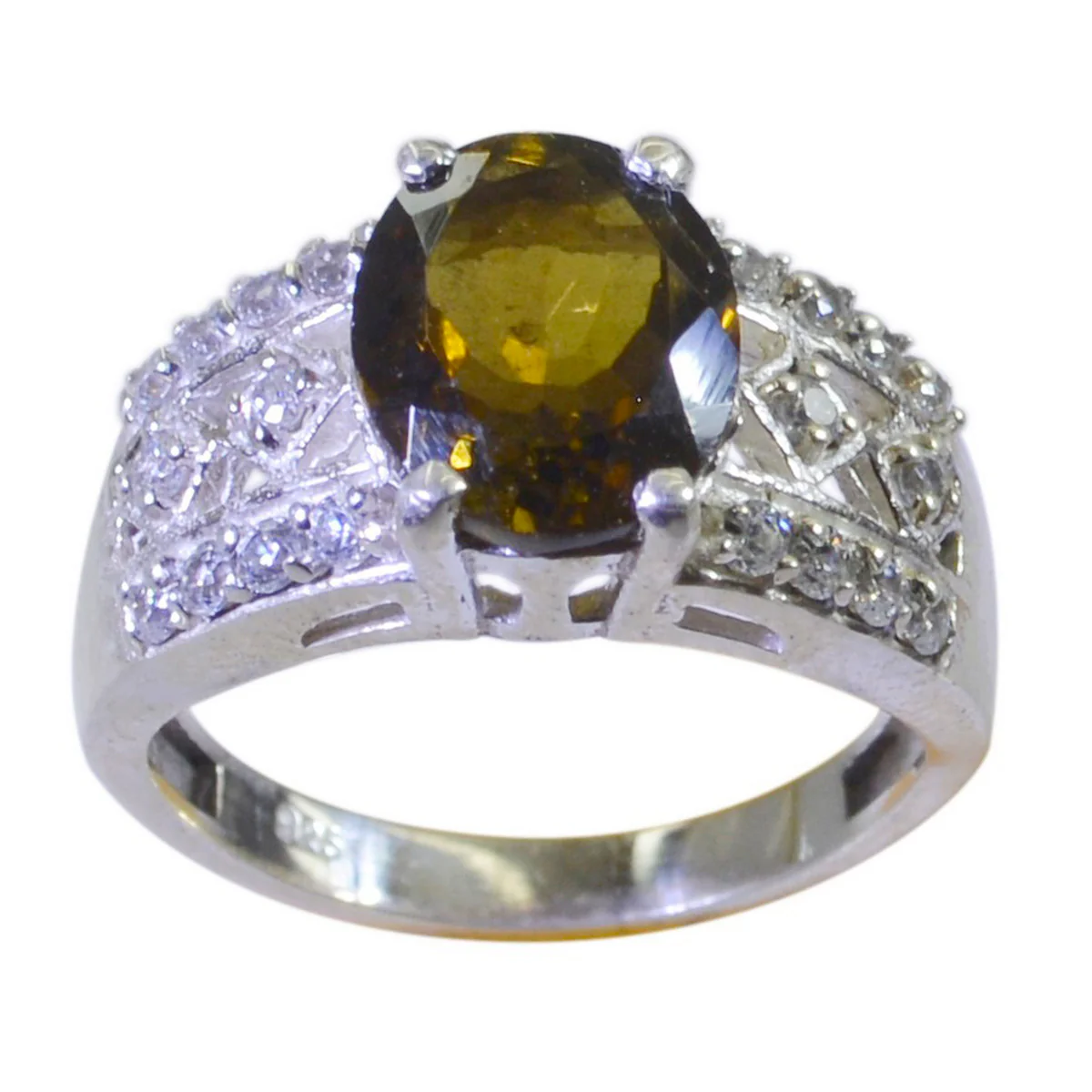 Tourmaline Halo Indian 925 Silver multicolor Gemstones Minimal Cultural Ring Jewelry