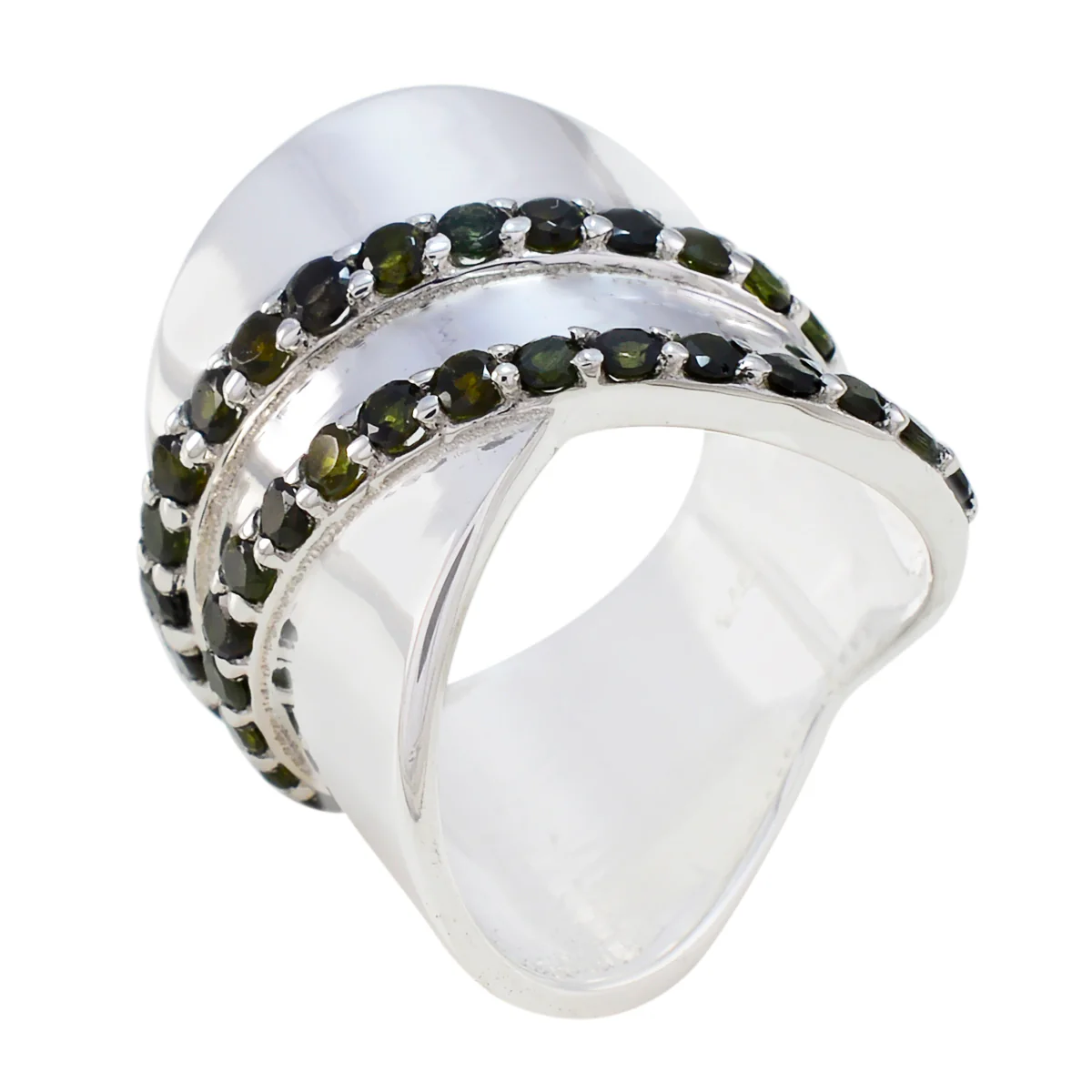 Tourmaline multiple Egyptian 925 Sterling Silver multicolor Gems Eye-catching Art Deco Ring Jewelry - Image 3