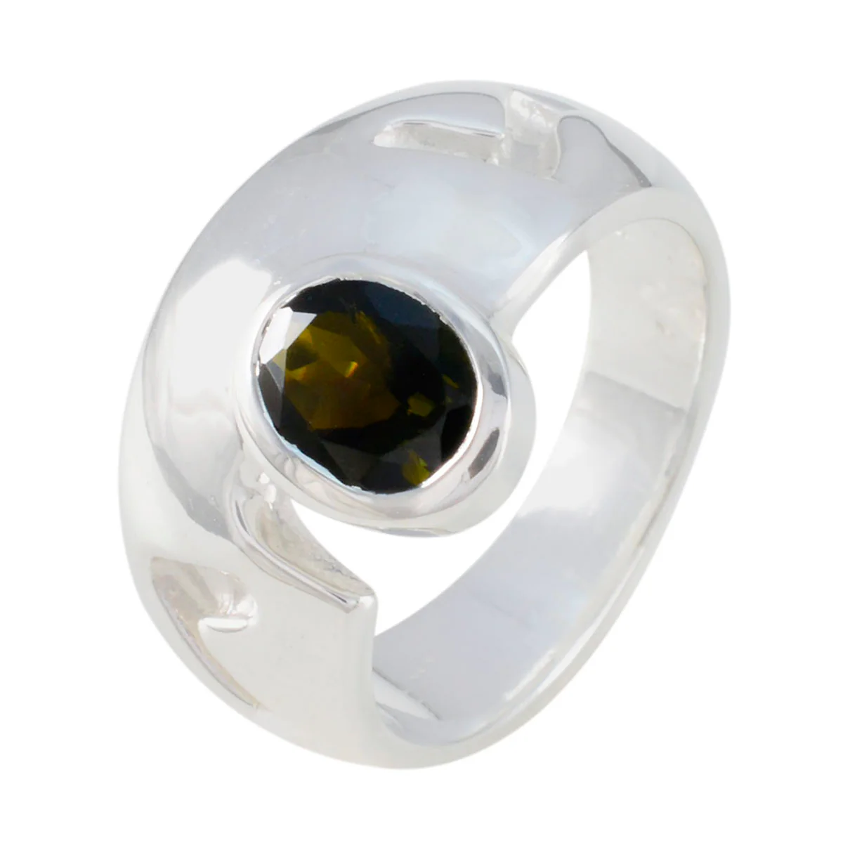 Tourmaline Solitaire German Silver multicolor Gemstone Essential Cultural Ring Jewelry - Image 2