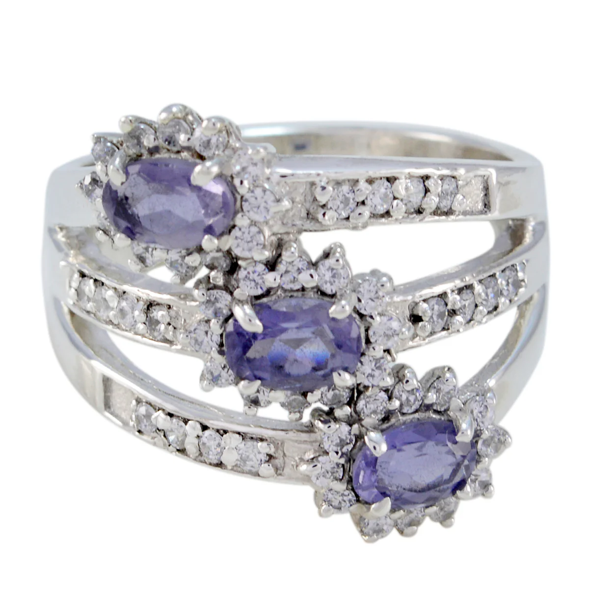 Tourmaline Trilogy African 925 Sterling Silver multicolor Gemstones Essential Trendy Ring Jewellery