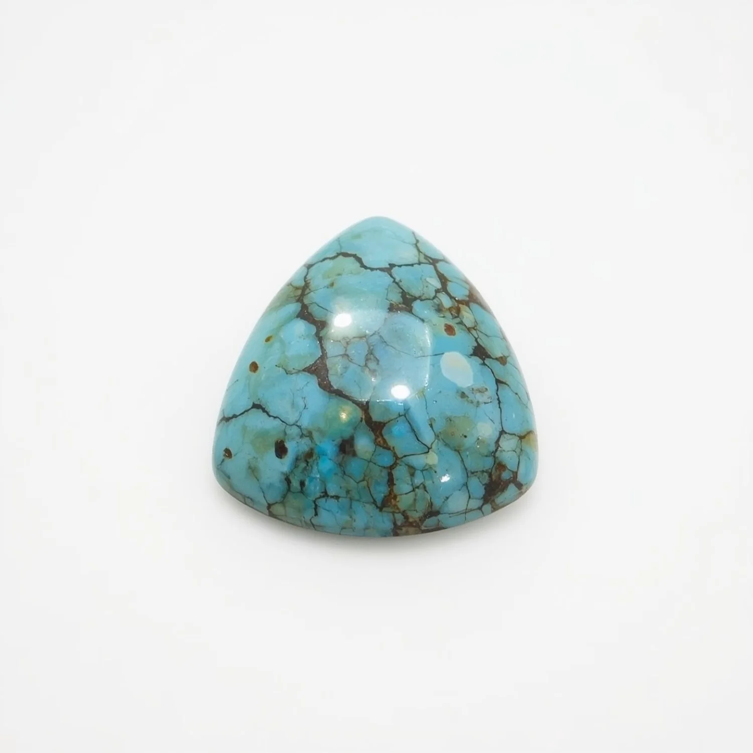 Turquoise 10PC Tiny 3x3 MM Triangle Cabochon Blue Natural semi Precious Semi Precious Gemstone - Image 2