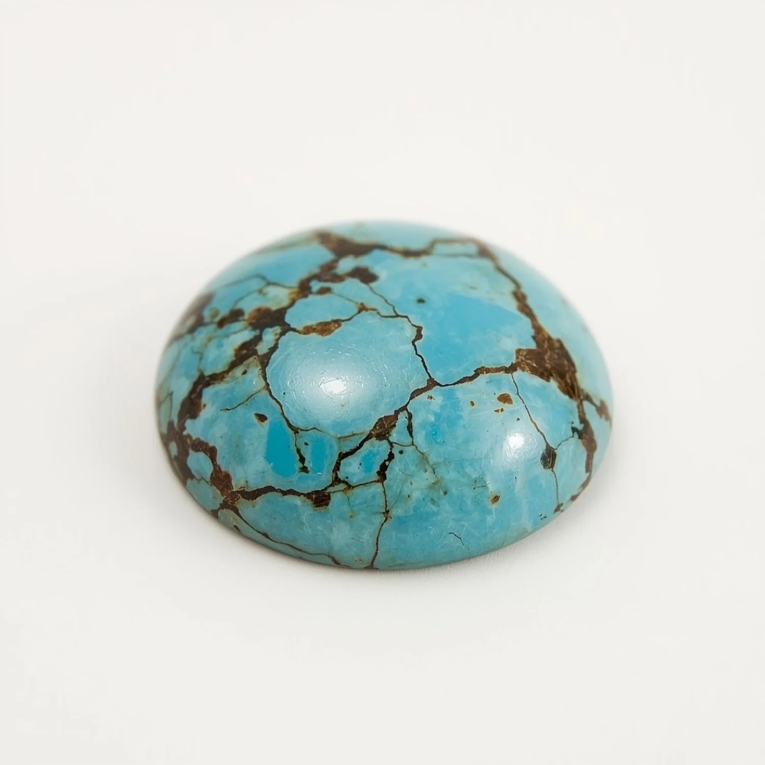 Turquoise 1PC Large 11x11 MM Round Cabochon Blue Superior semi Precious Semi Precious Gemstone - Image 2