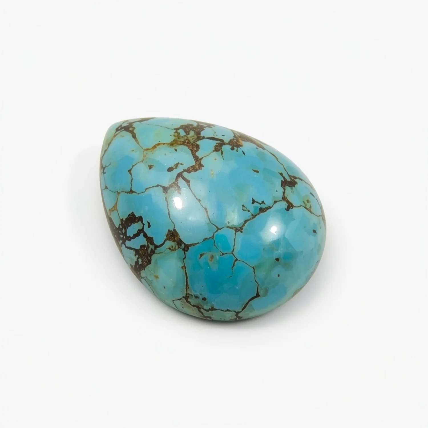 Turquoise 1PC Medium 8x10 MM Pear Cabochon Blue Superior semi Precious Semi Precious Gemstone - Image 2