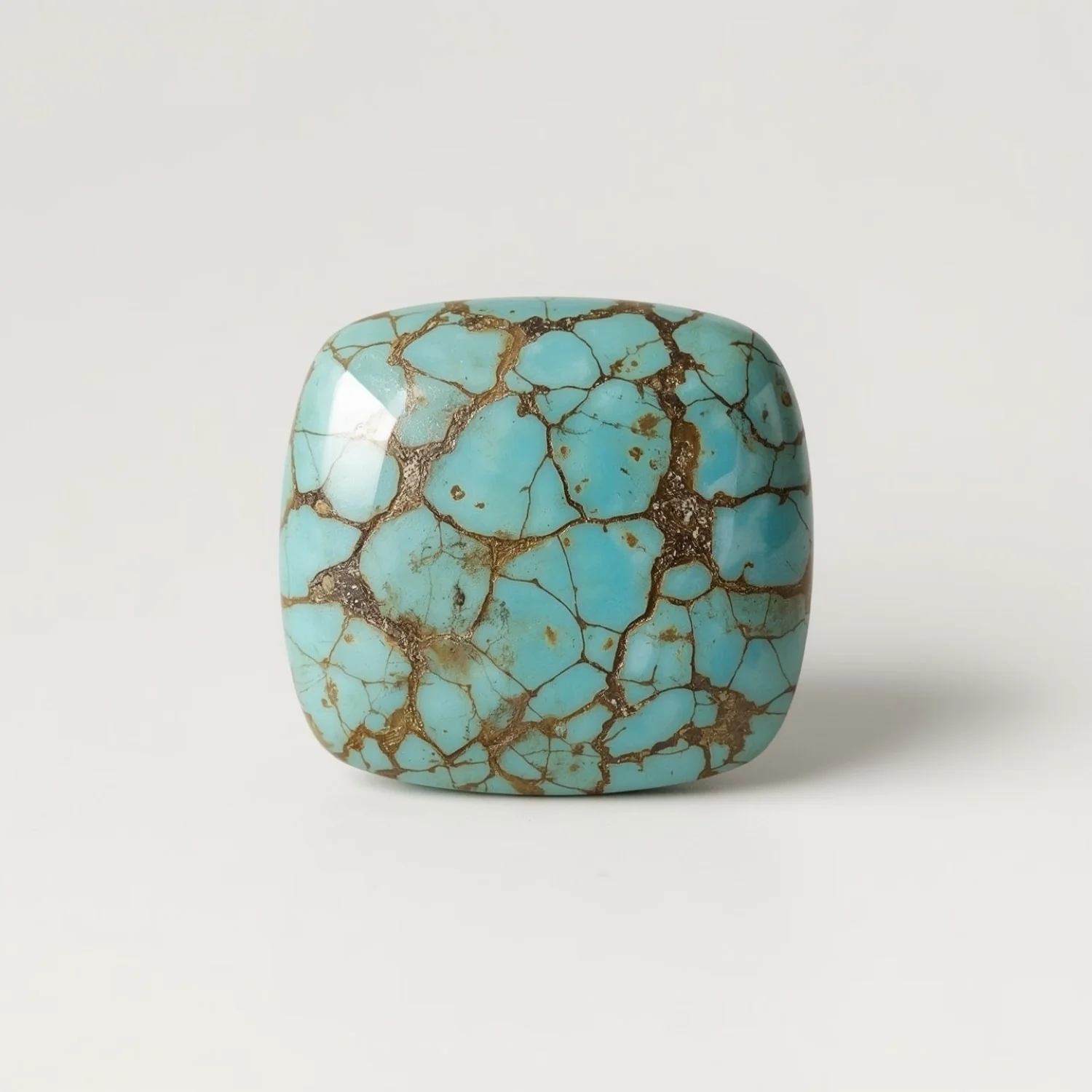 Turquoise 1PC Medium 9x9 MM Cushion Cabochon Blue Sparkling semi Precious Loose Gemstone - Image 2
