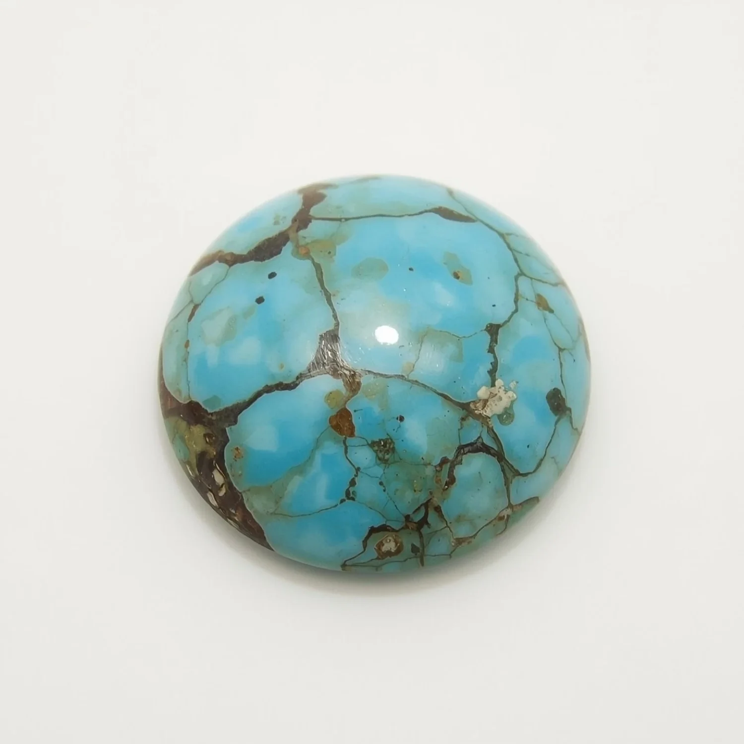 Turquoise 1PC Medium 9x9 MM Round Cabochon Blue Natural semi Precious Loose Gemstone