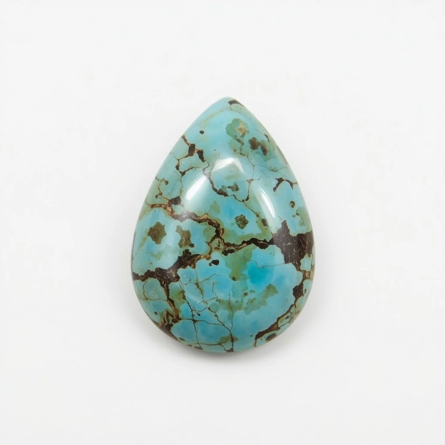 Turquoise 1PC Small 6x9 MM Pear Cabochon Blue High-Quality semi Precious Loose Gems