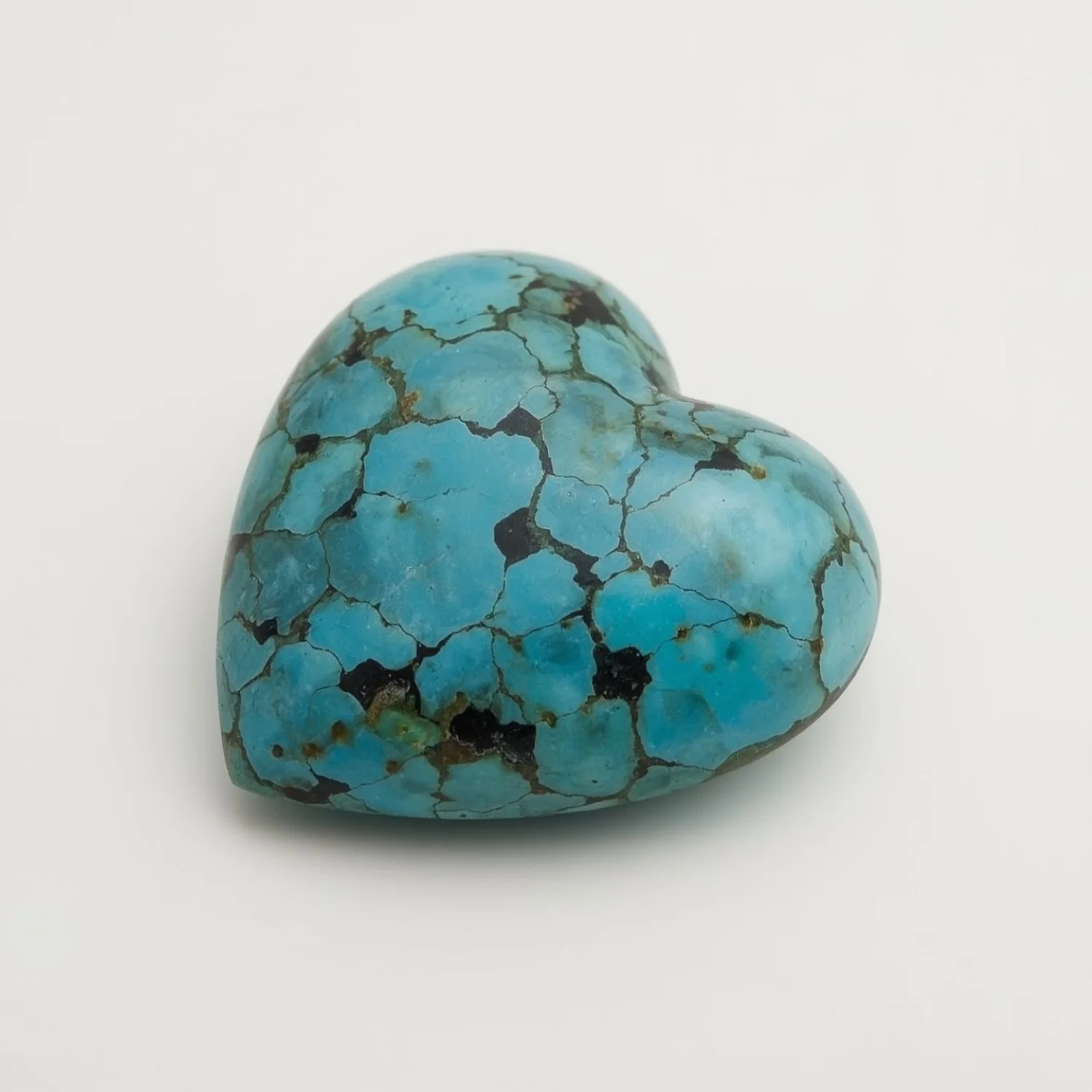 Turquoise 1PC Small 8x8 MM Heart Cabochon Blue Natural semi Precious Loose Gemstone - Image 2