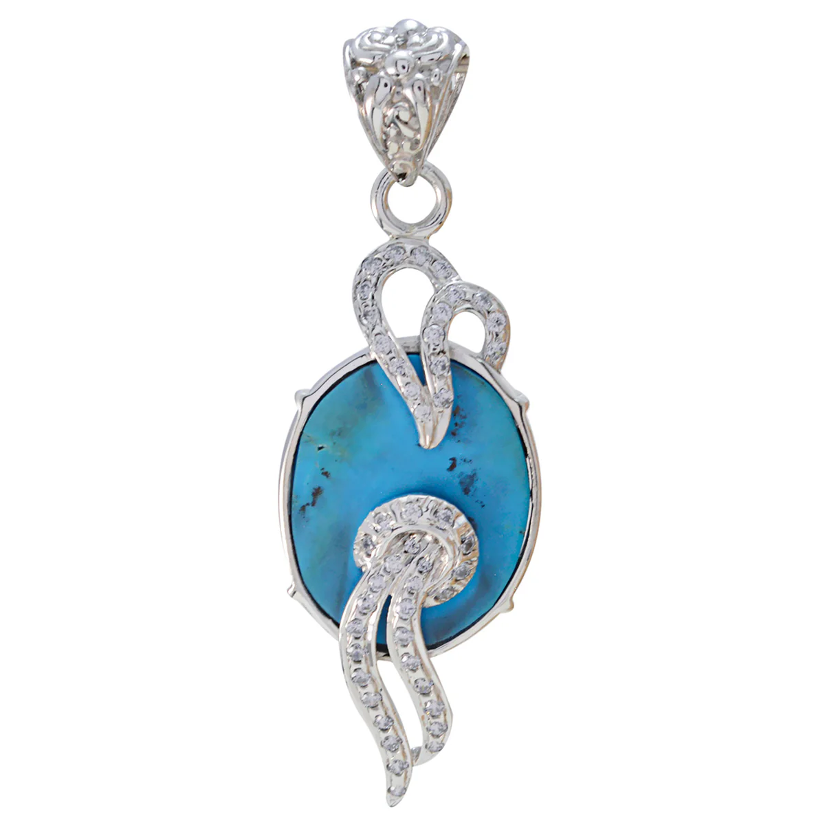 Turquoise Essential Australian 92.5 Silver multiple Lily Romantic Blue Pendant Jewellery