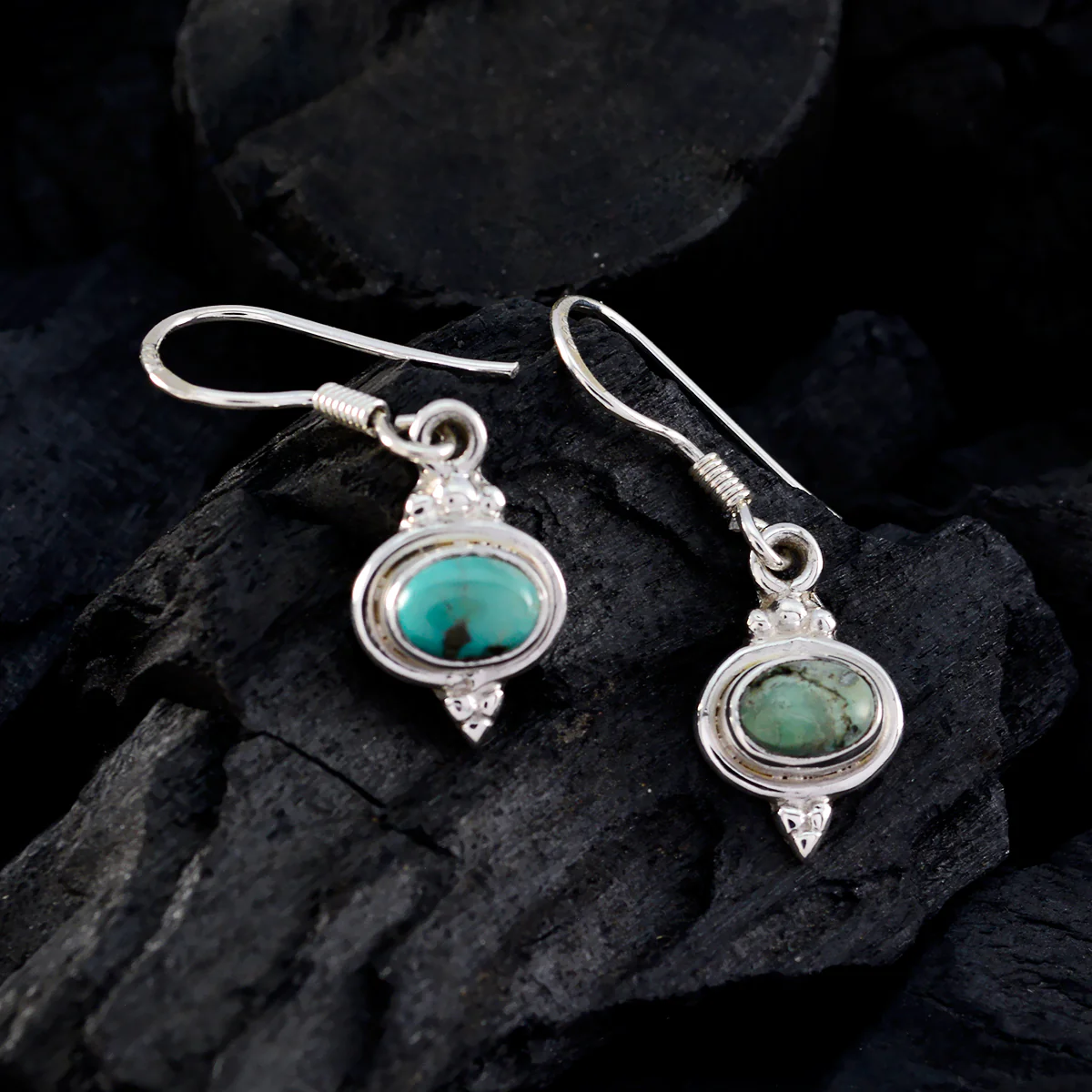 Turquoise Moroccan Claire multiple Dangle Blue 92.5 Silver Earring - Image 3