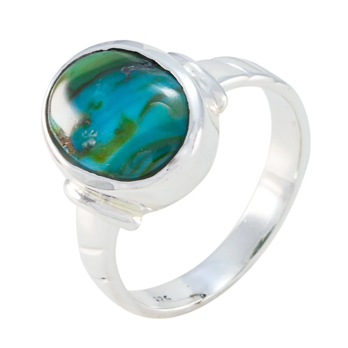 Turquoise Solitaire Moroccan 925 Sterling Silver Blue Gemstones Classic Luxurious Ring Jewellery - Image 2