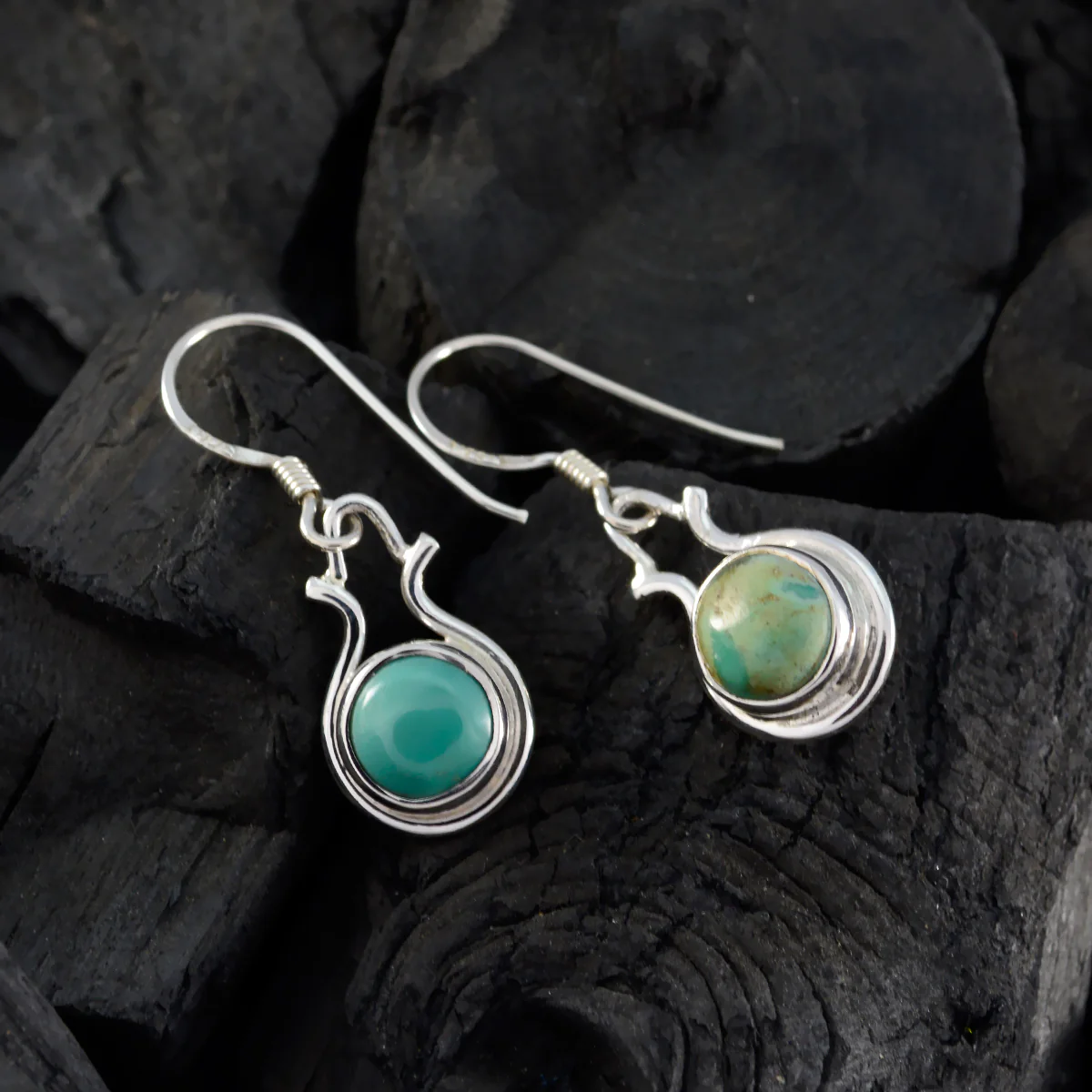 Turquoise Spanish Isabel multiple Dangle Blue 925 Silver Earring - Image 3