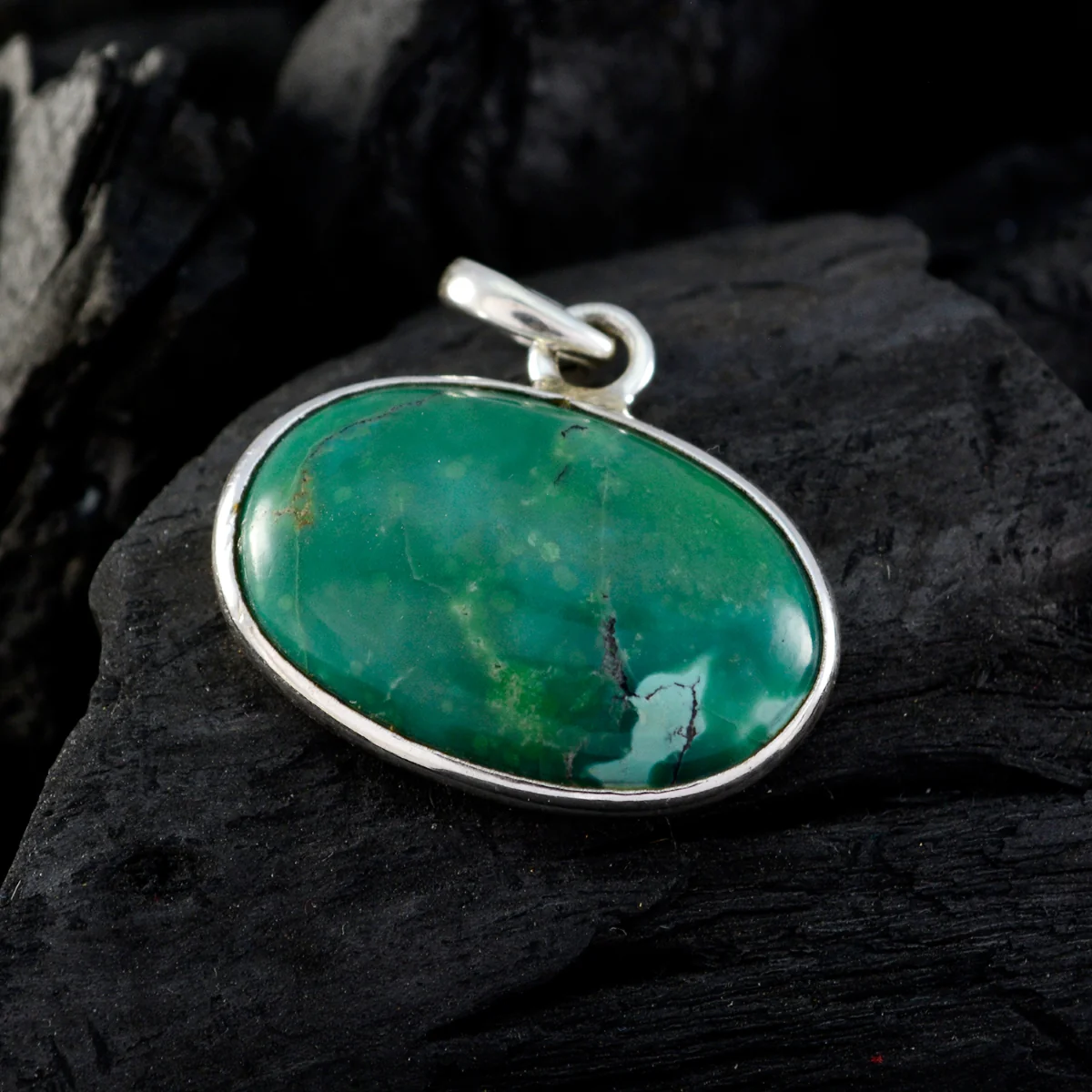 Turquoise Whisper-thin Turkish Silver Solitaire Noelia Contemporary Blue Pendant Jewelry - Image 3