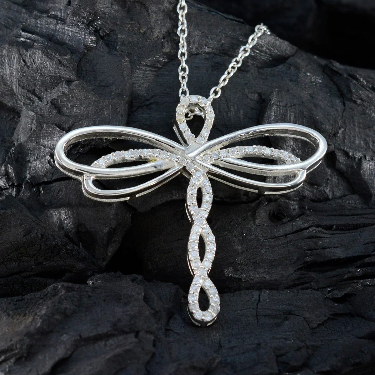 White CZ Essential African Silver multiple Bruna Graceful White Pendant Jewelry - Image 4
