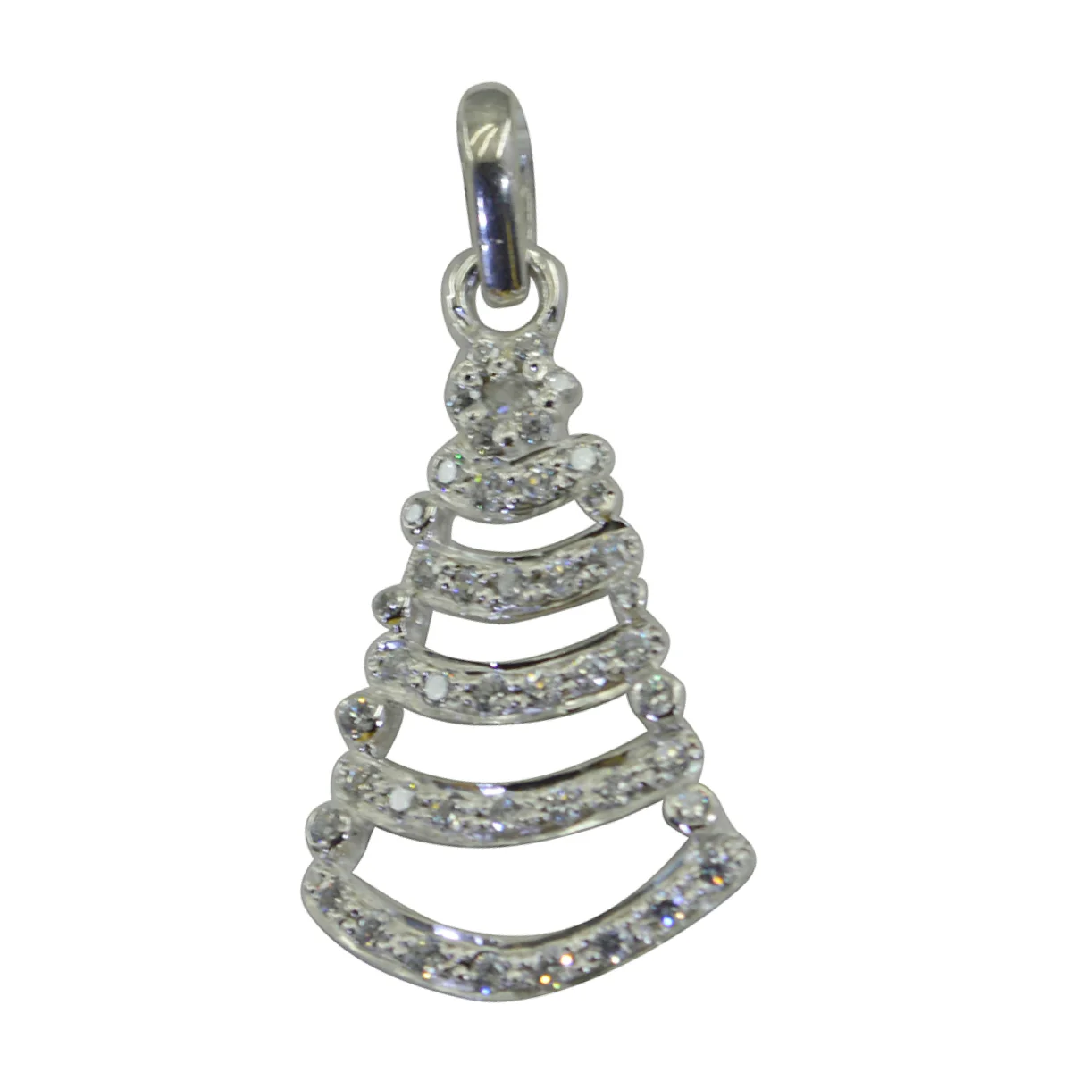 White CZ Essential Indian Silver multiple Ayesha propsel White Pendant Jewelry - Image 2