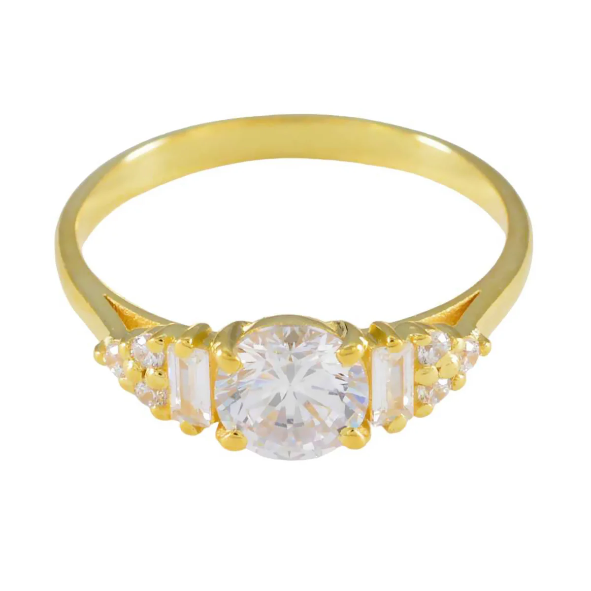White CZ Halo American Silver White Gemstones Delicate Fairytale Ring Jewellery