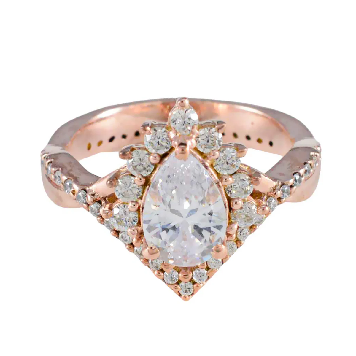 White CZ Halo Latin American Sterling Silver White Gemstone Whisper-thin wedding Ring Jewellery