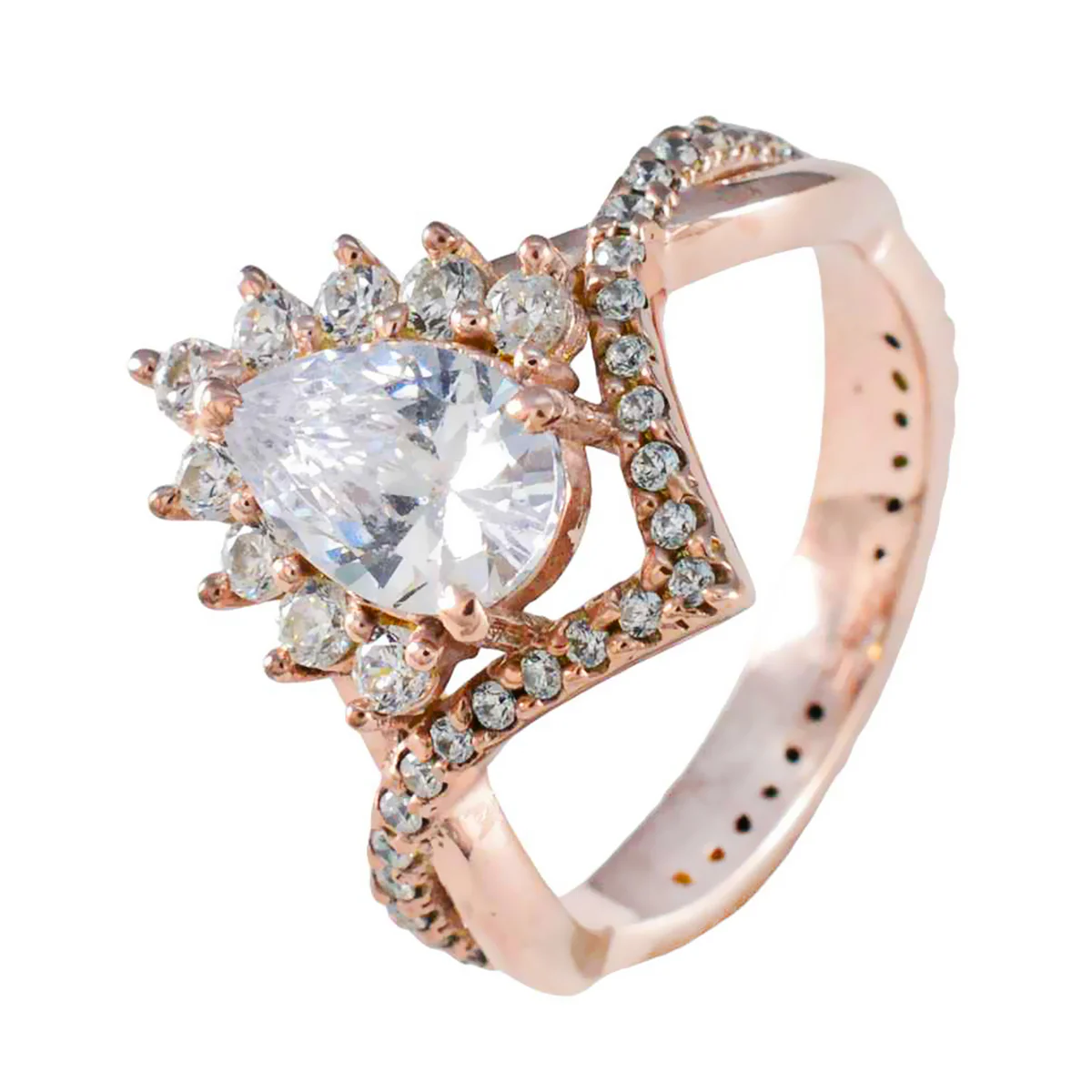 White CZ Halo Latin American Sterling Silver White Gemstone Whisper-thin wedding Ring Jewellery - Image 2
