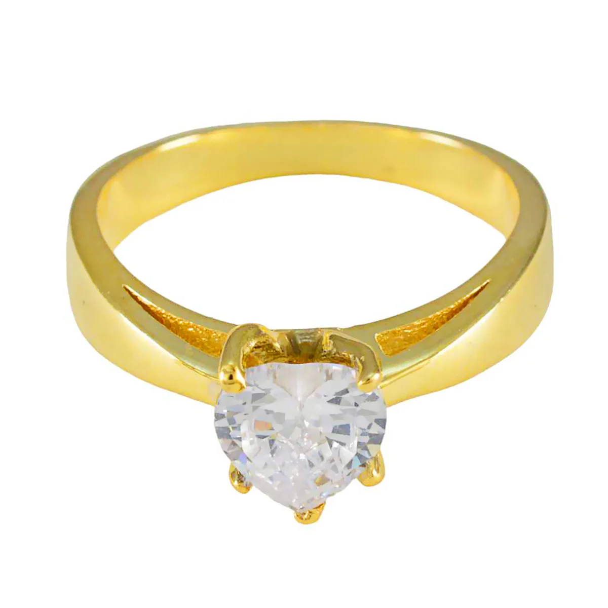 White CZ Solitaire Korean 92.5 Silver White Gemstones Whisper-thin Glamorous Ring Jewellery