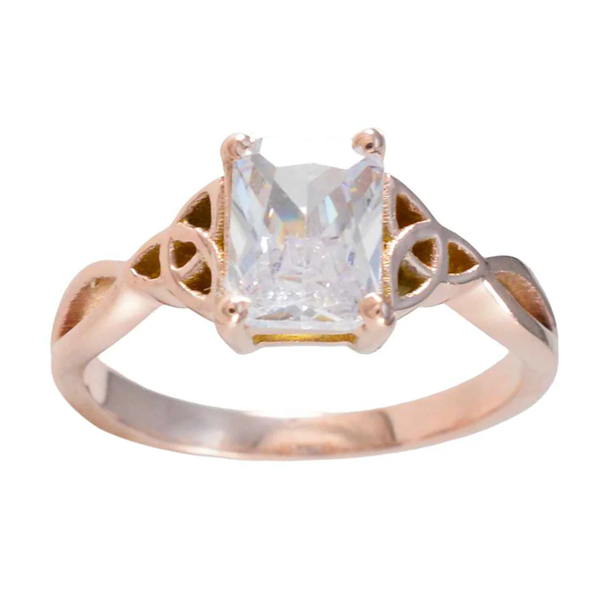 White CZ Solitaire Korean 925 Silver White Gems Delicate Fairytale Ring Jewelry - Image 3